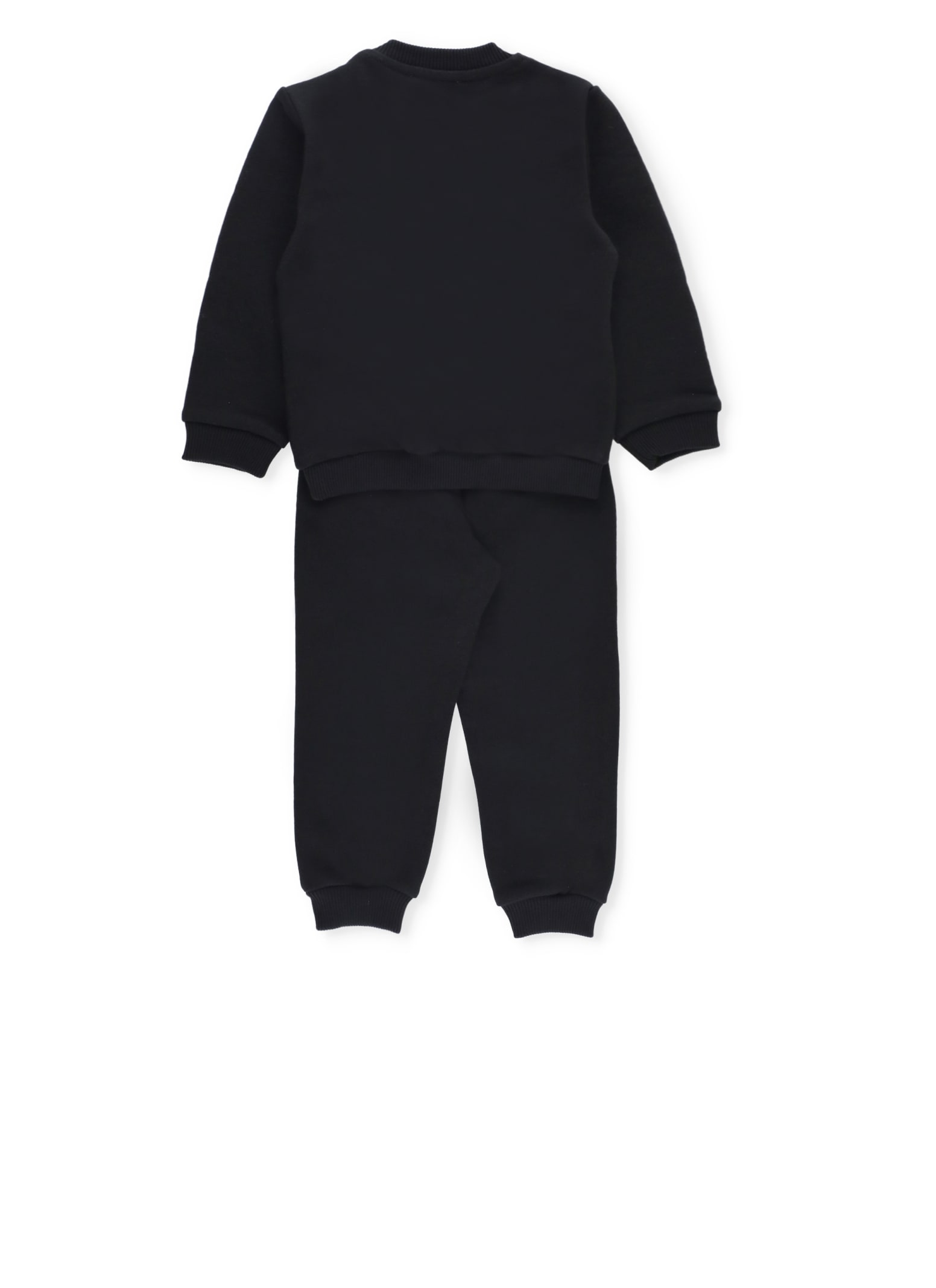 Shop Moschino Cotton Two-piece Jumpsuit In Black