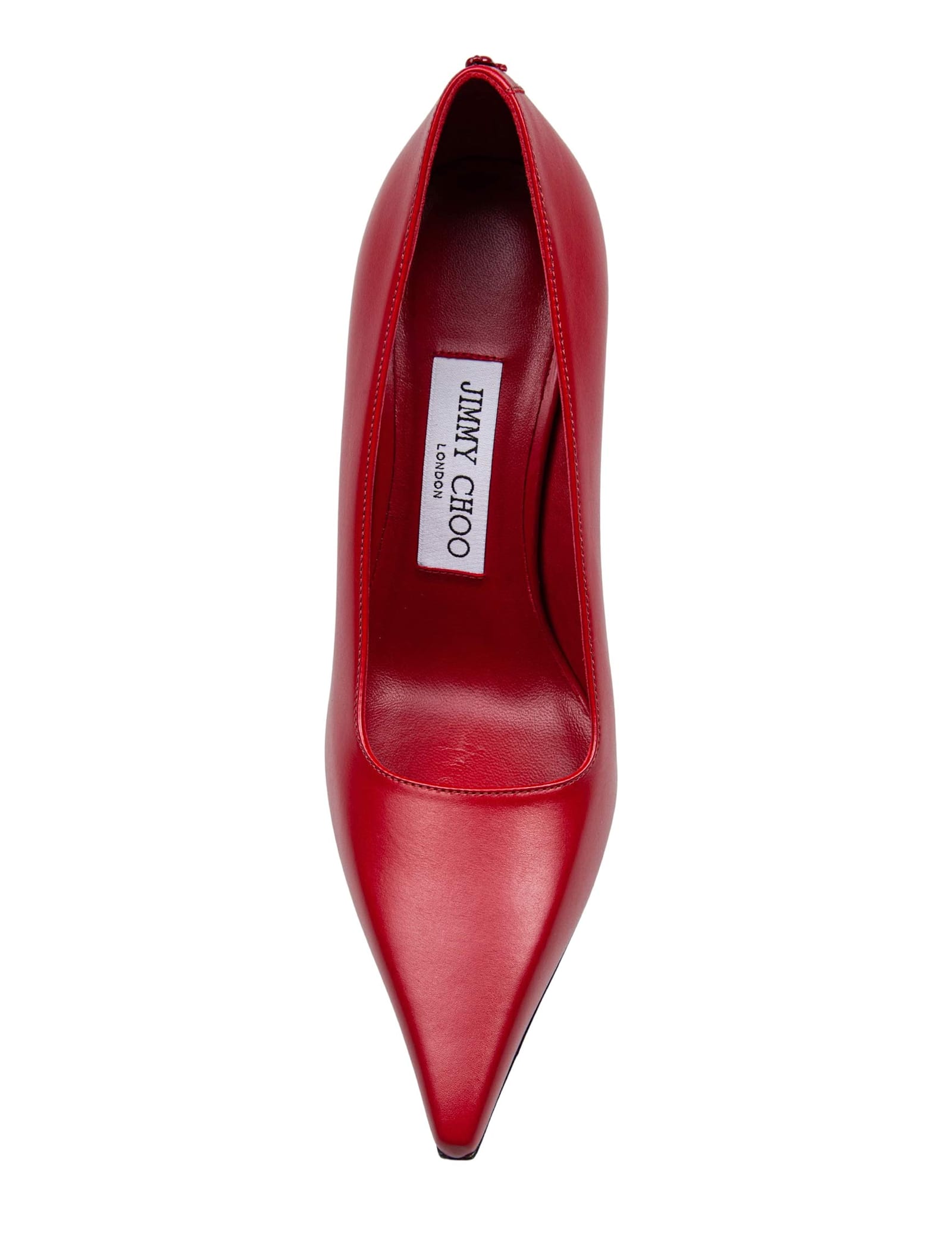 JIMMY CHOO RUBY RED LEATHER DÉCOLLETÉ