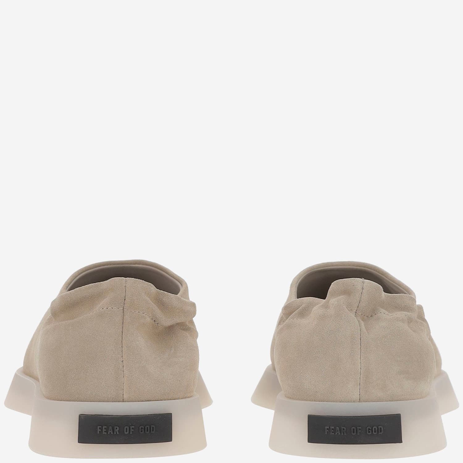 Fear Of God Suede Mules With Round Toe And Aesthetic In Beige