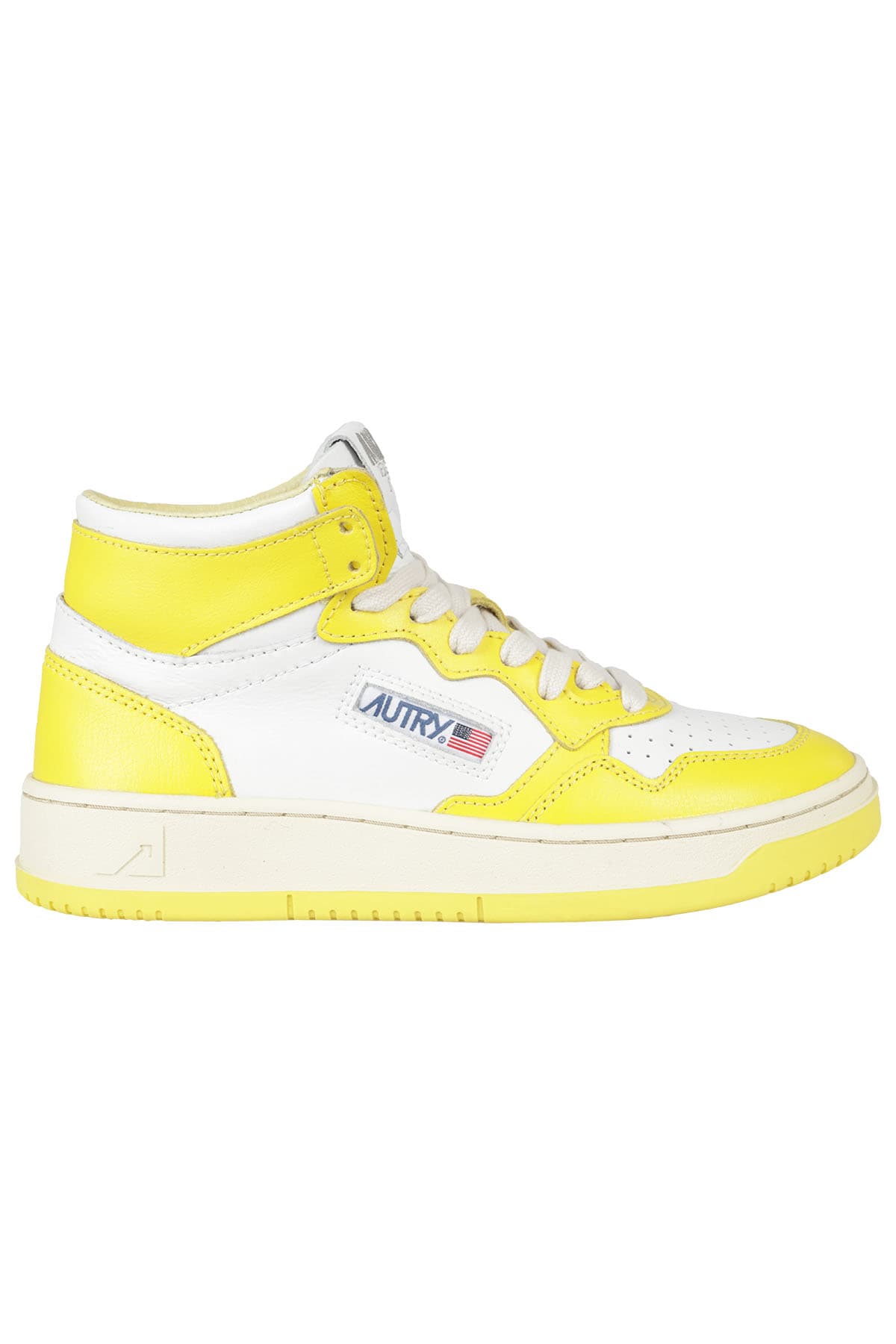 Autry Sneakers In Leat Yellow