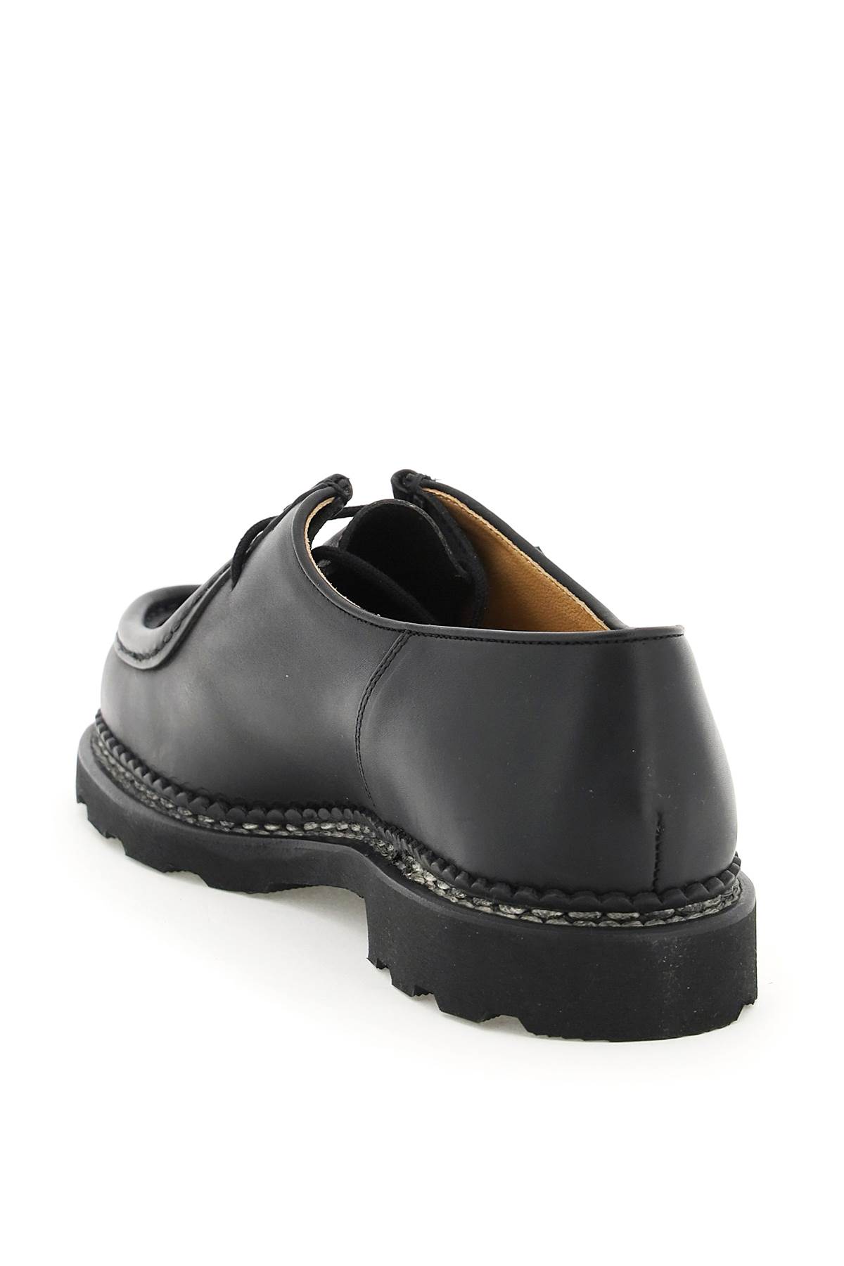 Shop Paraboot Leather Michael Derby Shoes In Nero