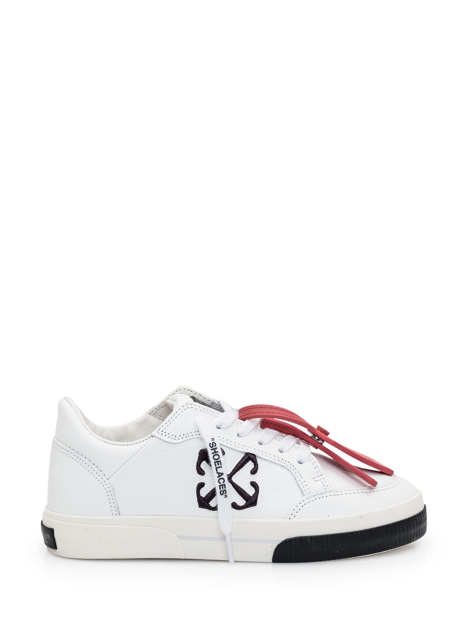 Shop Off-white New Low Vulcanized Sneakers In White Black