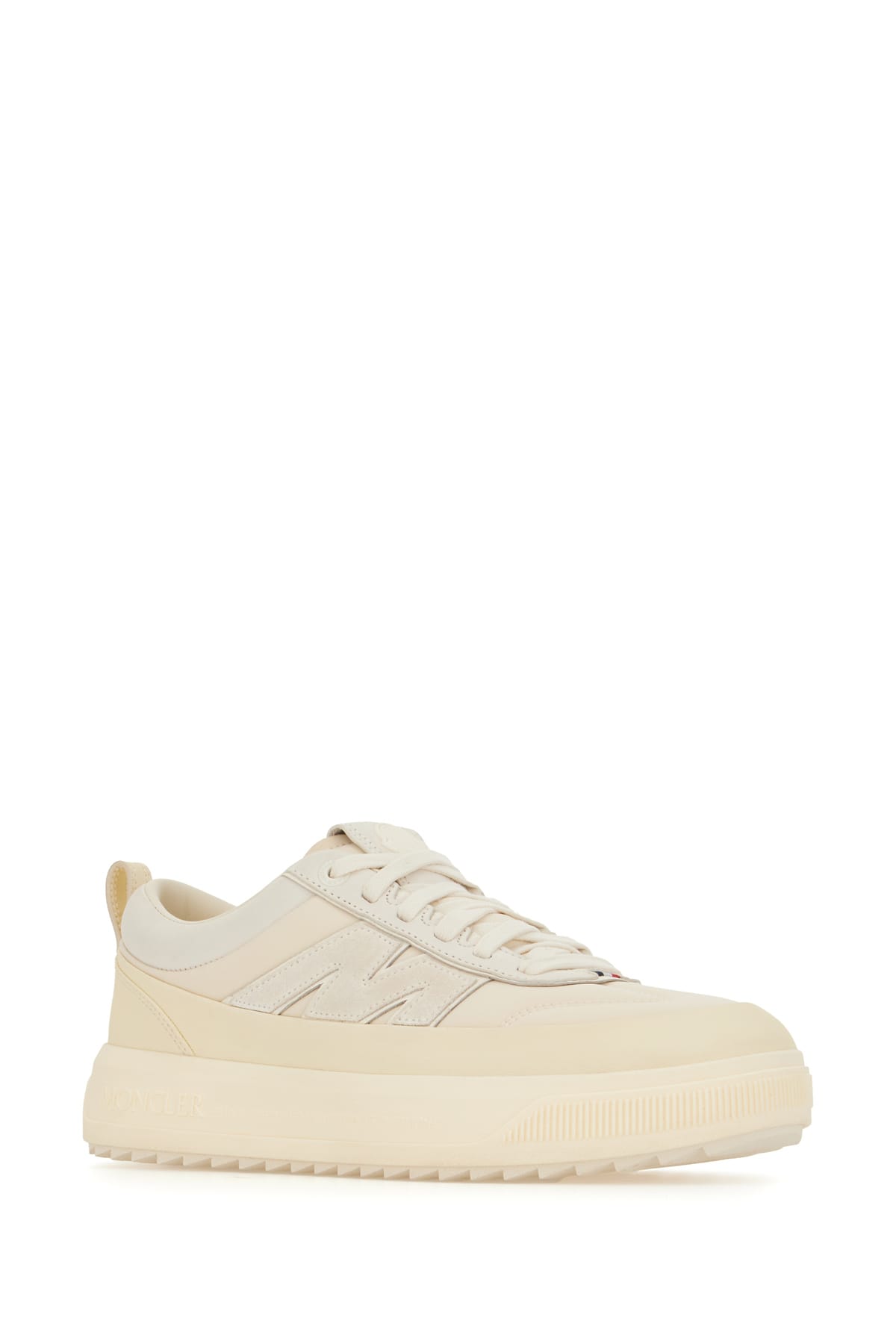Moncler Canvas Altive Sneakers Rubber Sole In White
