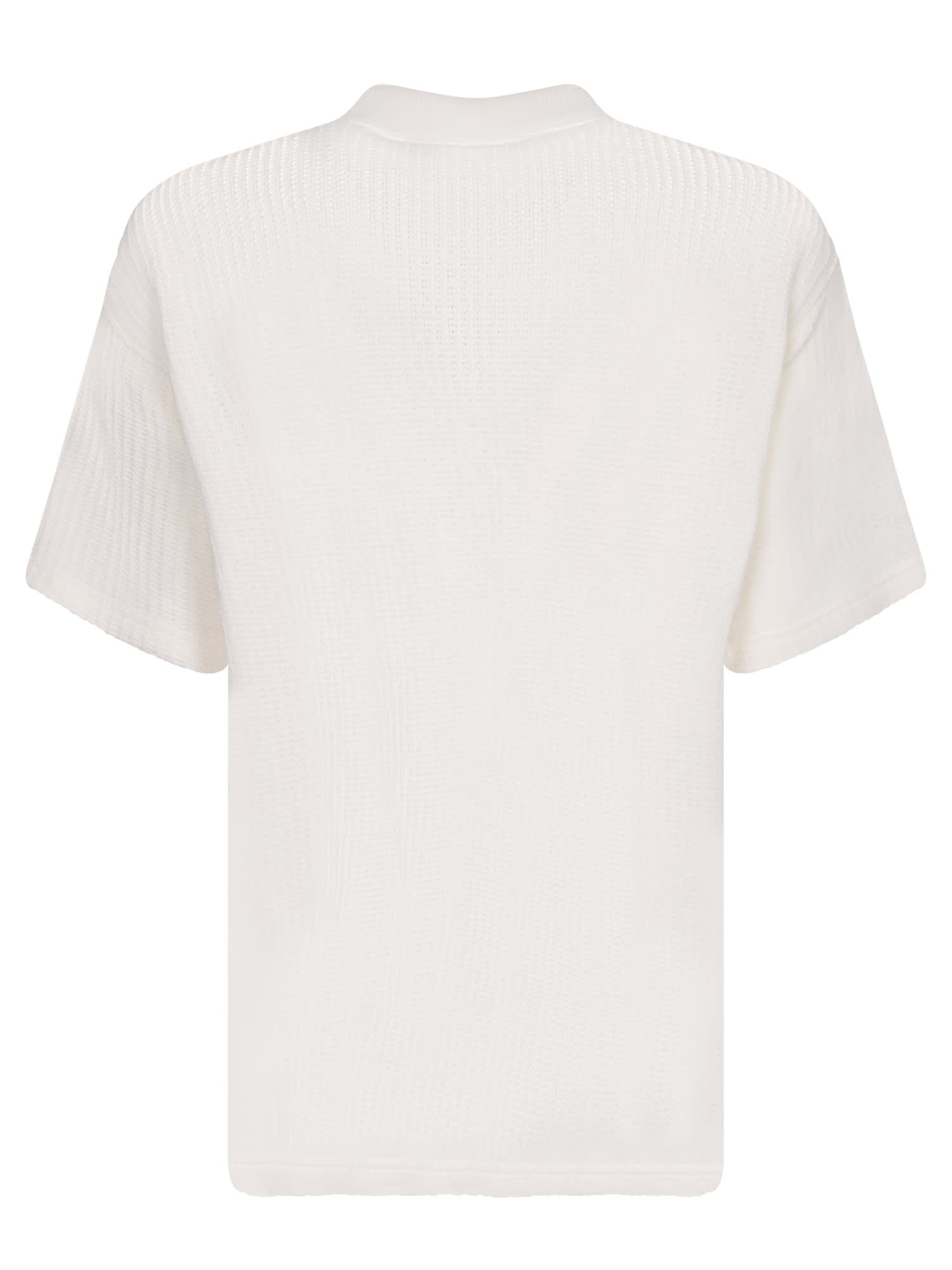 Shop Drôle De Monsieur Cream Patchwork Shirt In White