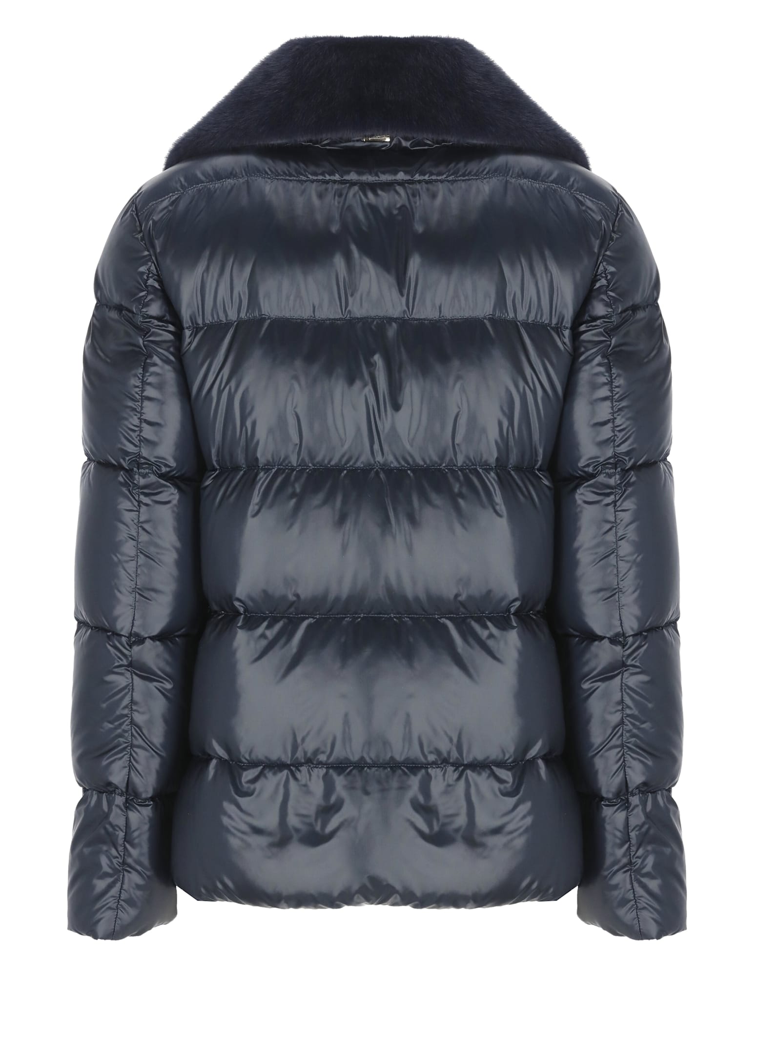 Herno Quilted Down Jacket In Blue