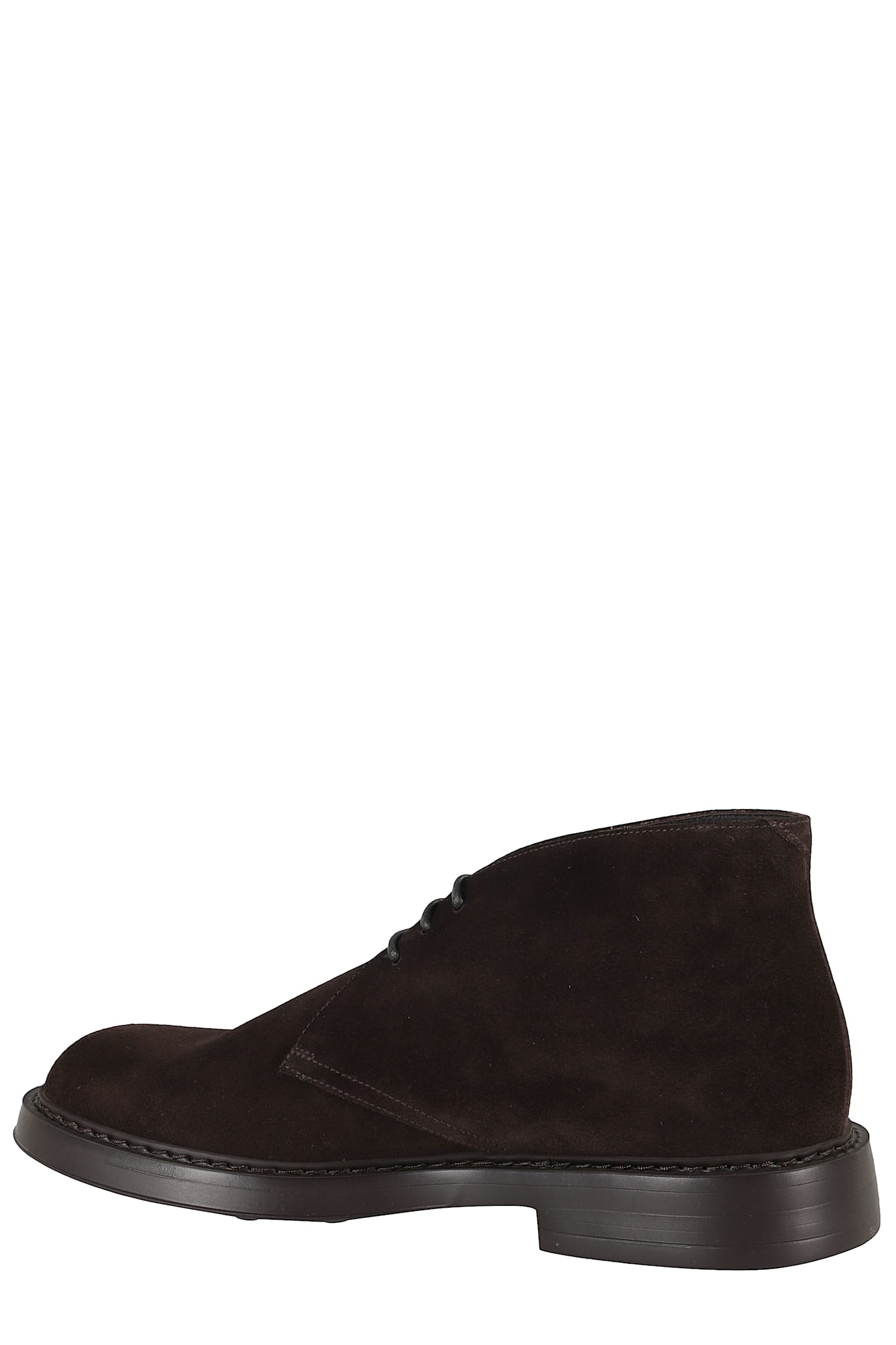 Doucal's Man Ankle Boots Dark Brown Size 12 Leather In Brown
