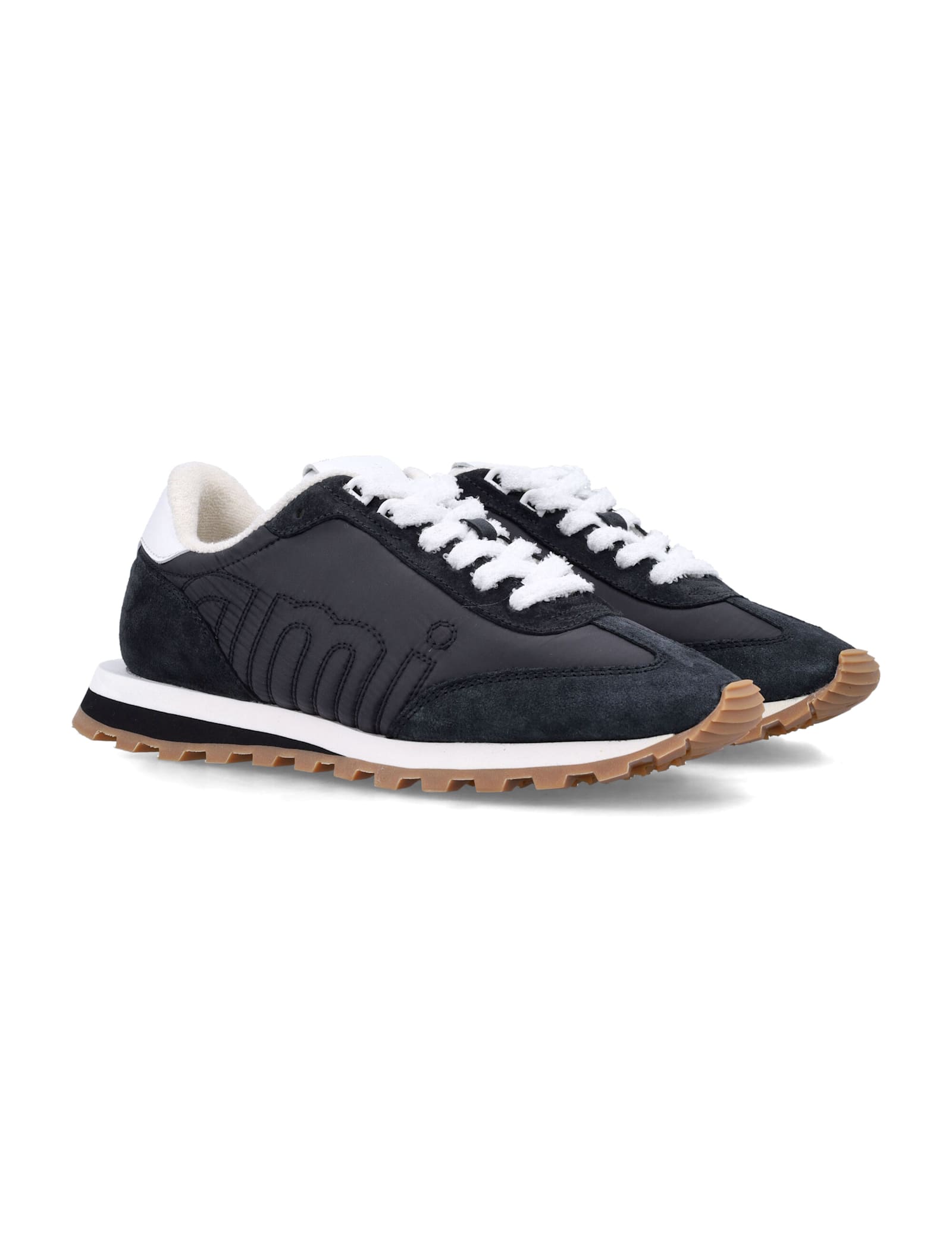 Shop Ami Alexandre Mattiussi Ami New Rush Sneakers In Black