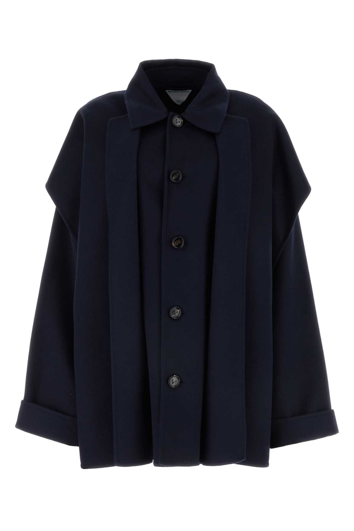 Midnight Blue Wool Blend Coat