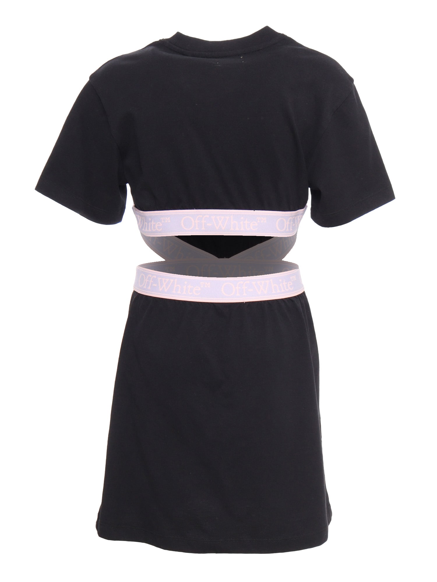 Shop Off-white Black Dress With Logo