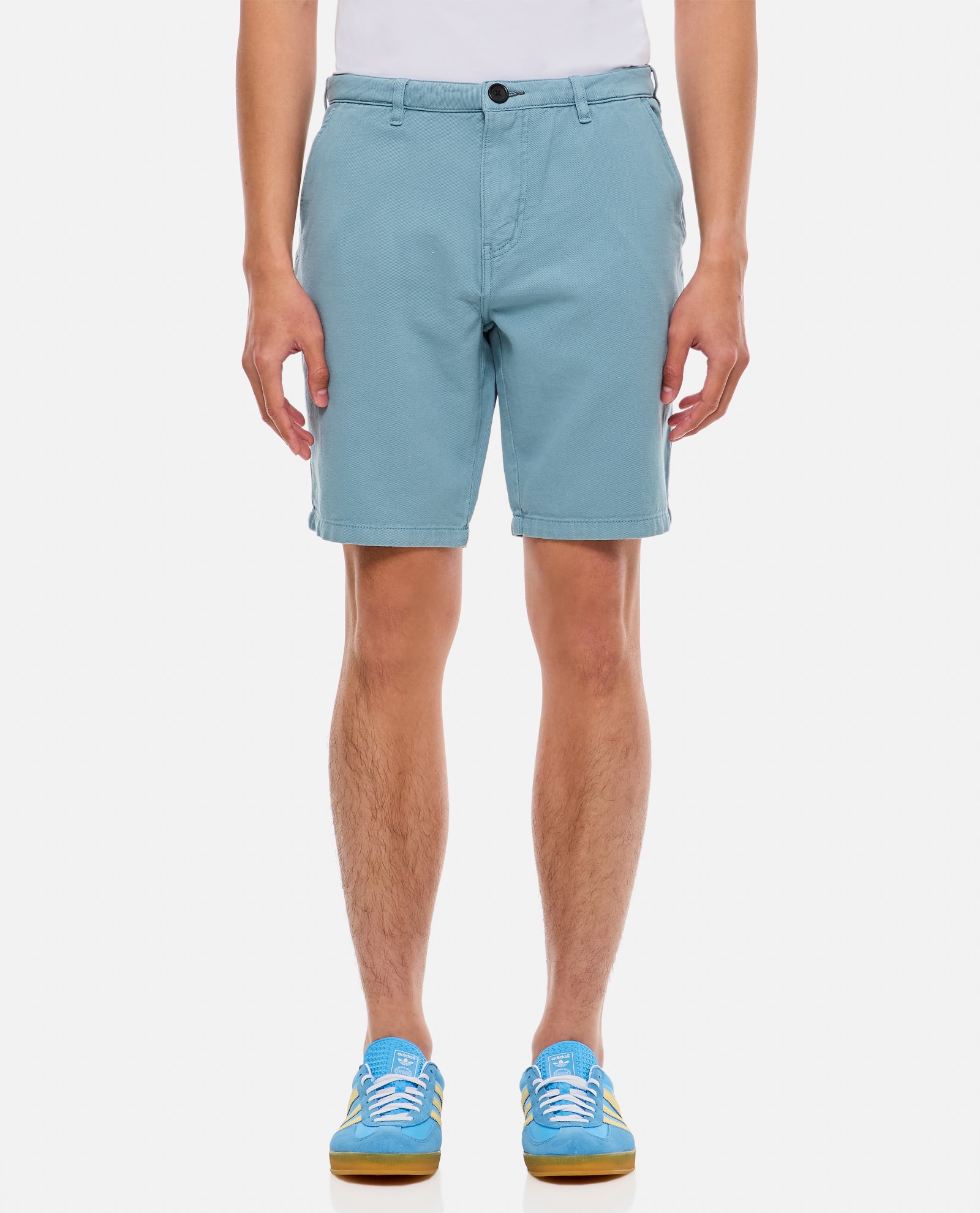 Shop Paul Smith Cotton Shorts In Blue