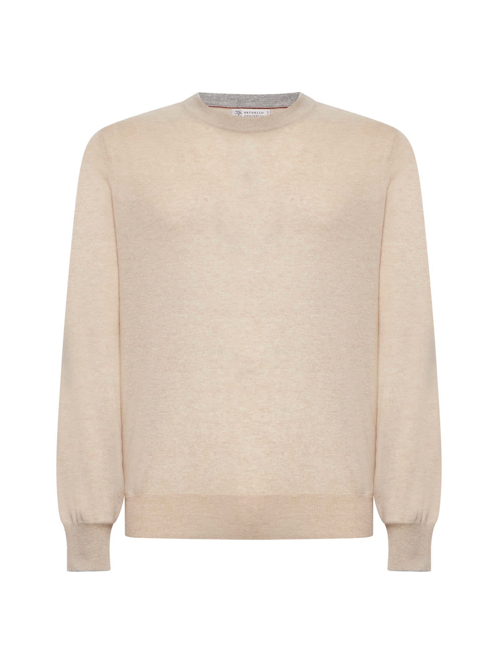 Shop Brunello Cucinelli Sweater In Sabbia+ciottolo