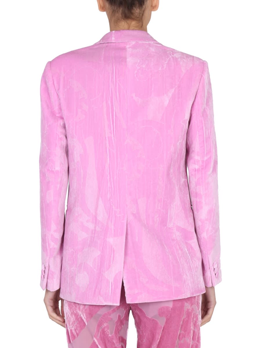 Shop Etro Maxi Paisley Patterned Jacket In Pink
