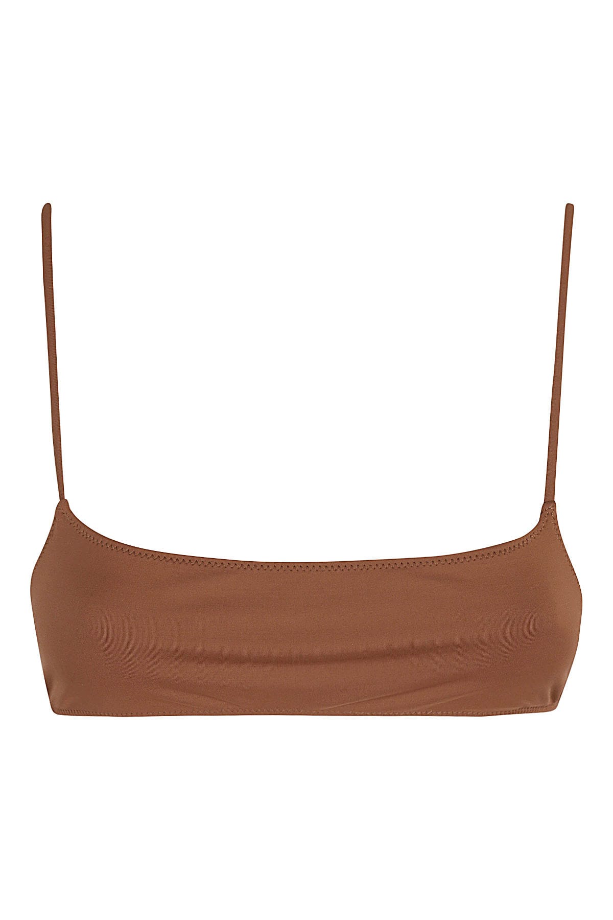 Mc2 Saint Barth Woman Top Bralette Double Face In Brown