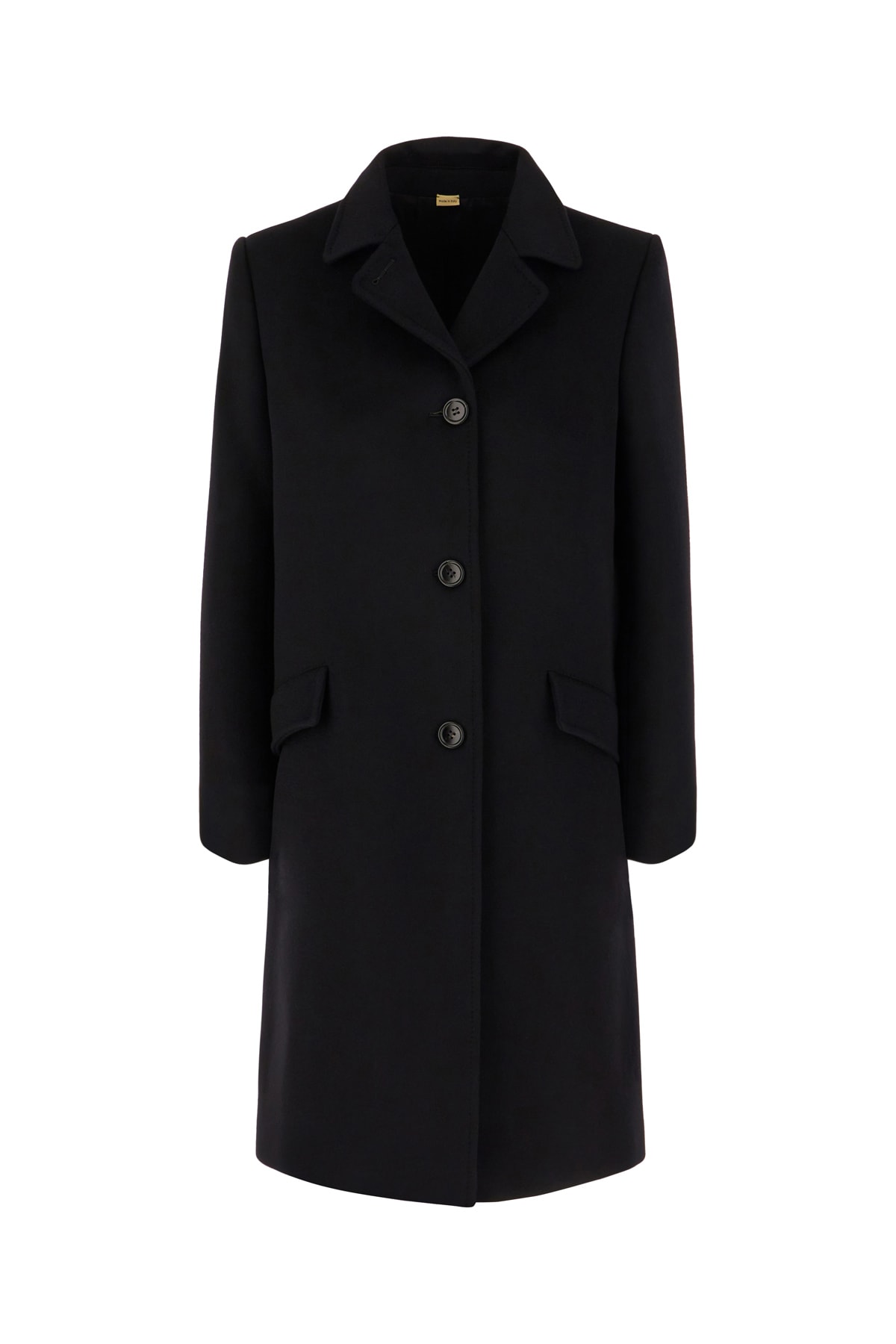 Gucci Black Wool Blend Coat In Nero