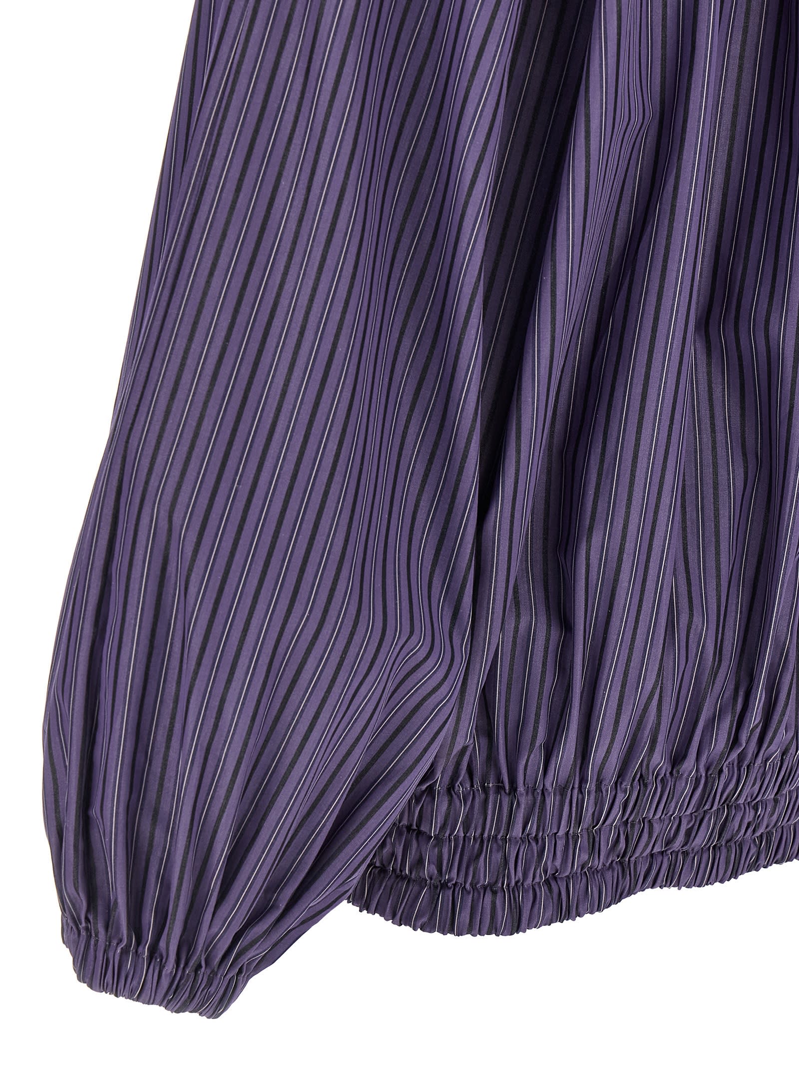 Dries Van Noten Frilled Top With Elasticated Hem And Long Sleeves