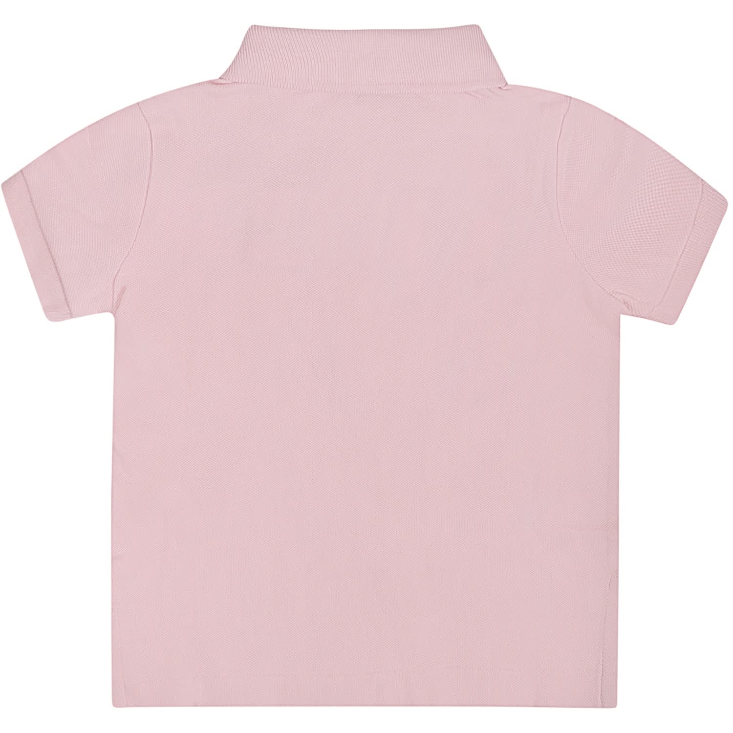 Shop Ralph Lauren Pink Polo For Baby Girl With Pony