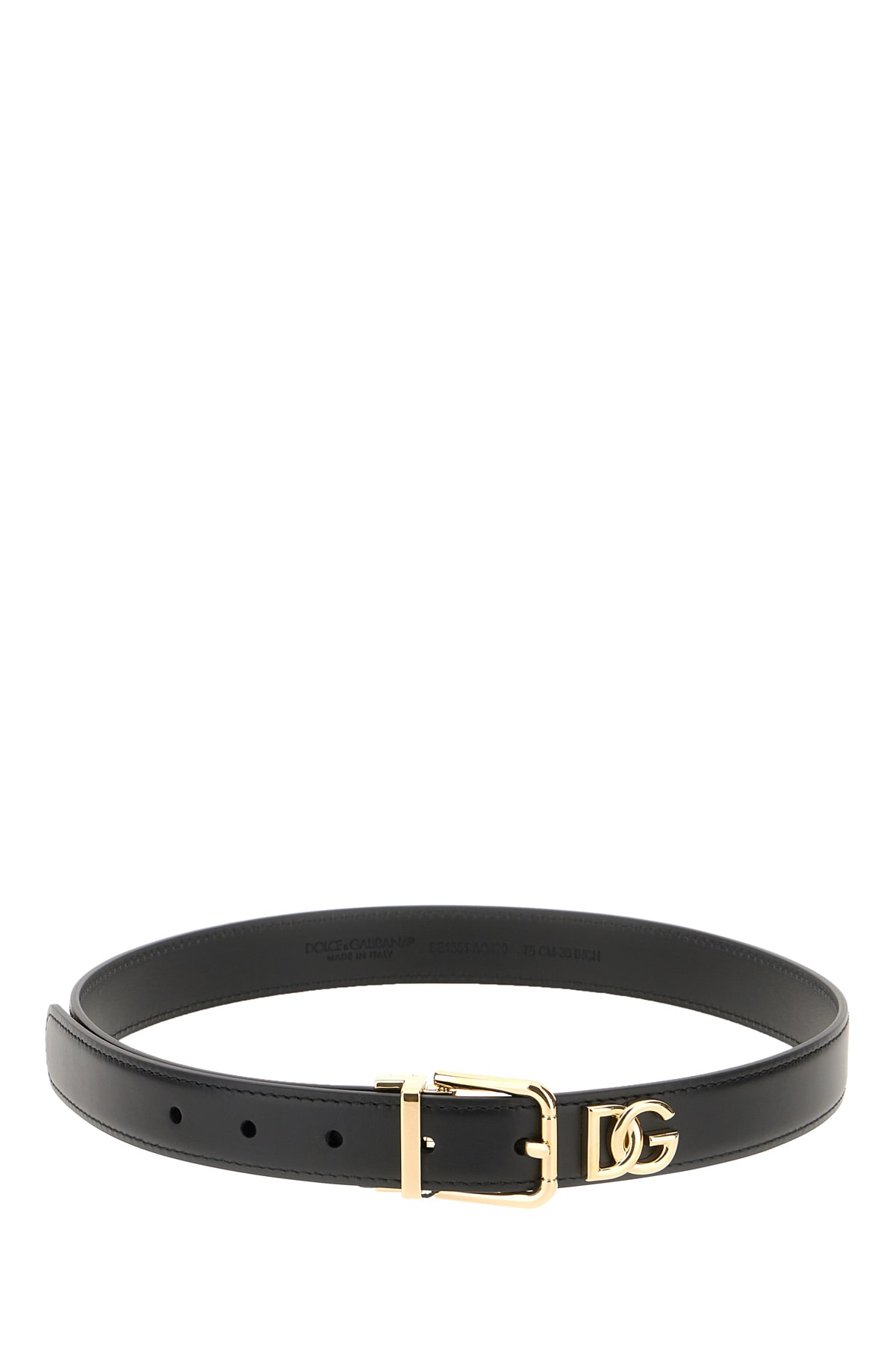 Dolce & Gabbana Black Leather Belt In Nero