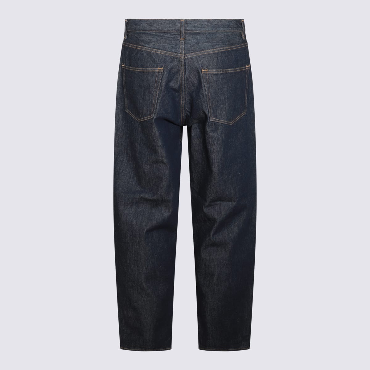 Auralee Indigo Hard Twist Denim Wide Jeans In Blue
