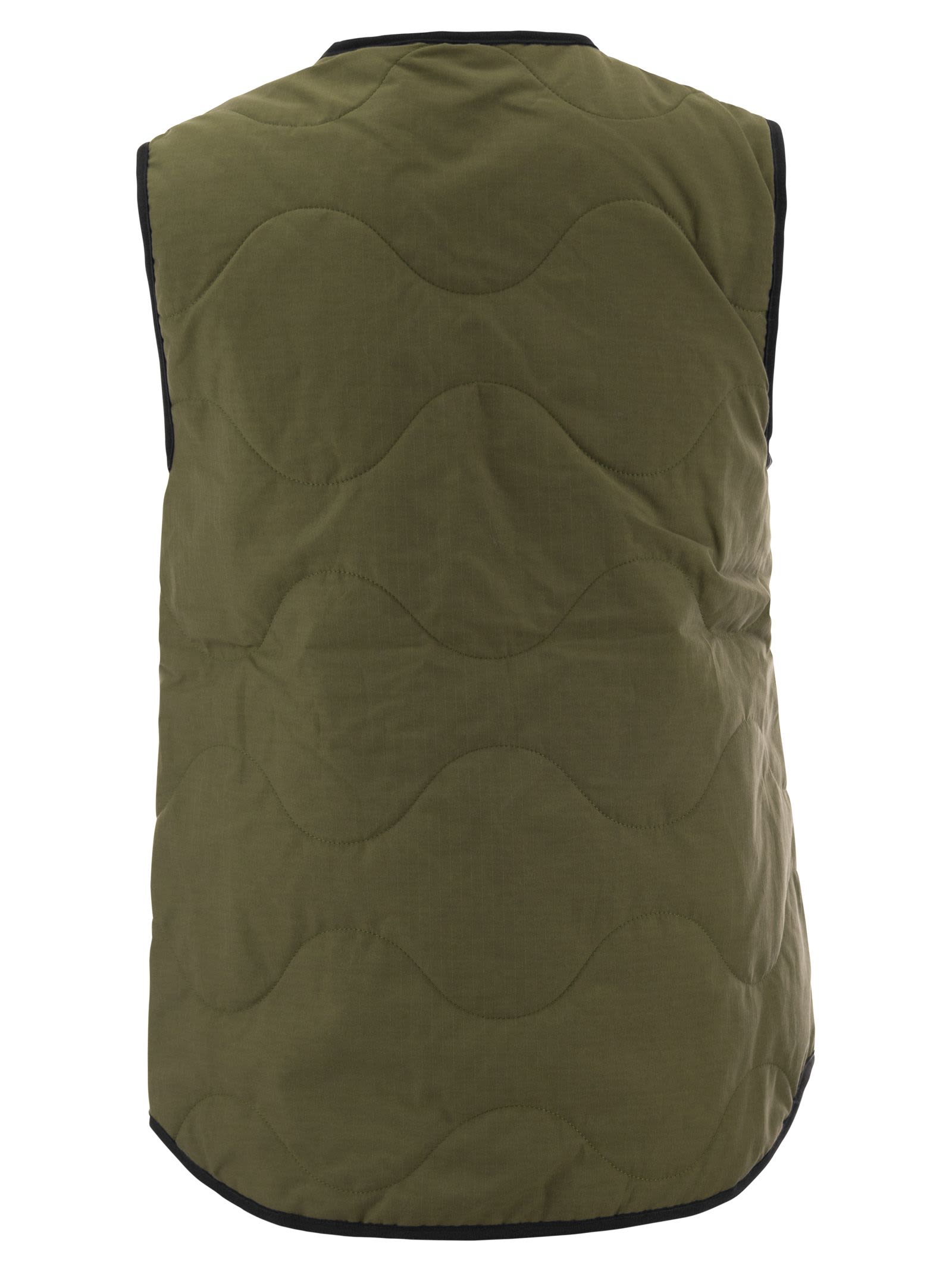 Shop Canada Goose Annex Liner - Vest With Black Badge In Military Green