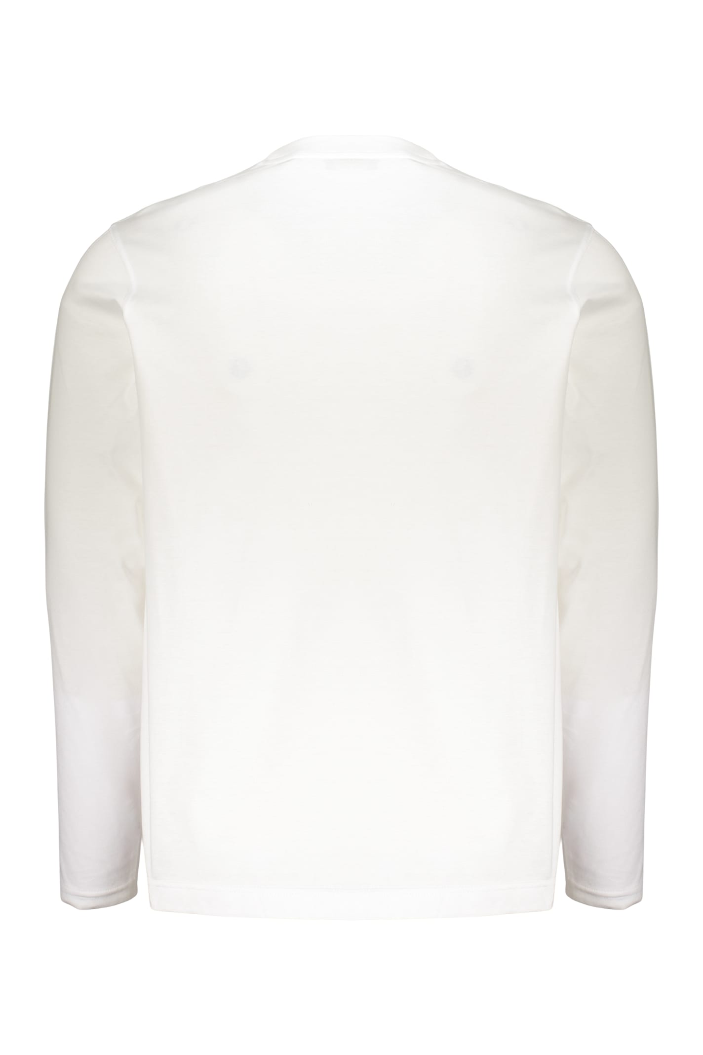 Paul&shark White Long-sleeve T-shirt With A Minimalist Design In White