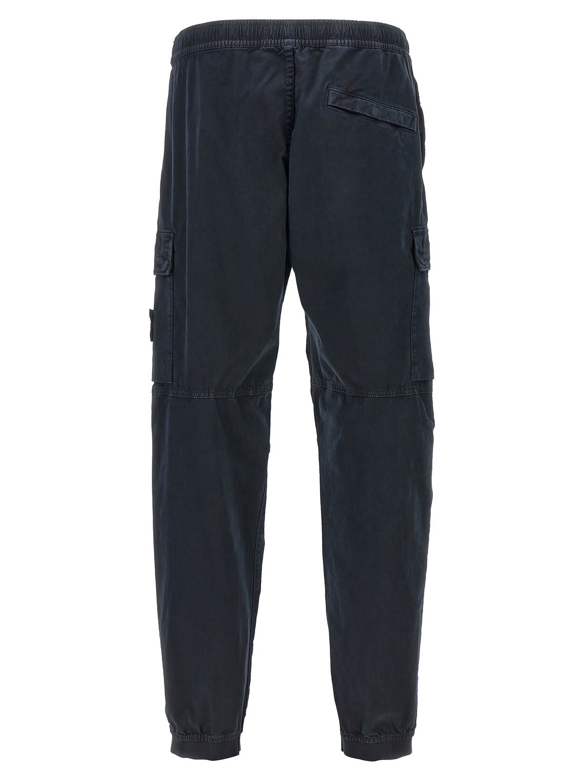 Shop Stone Island Regular Tapered Fit Cargo Pants In Blue