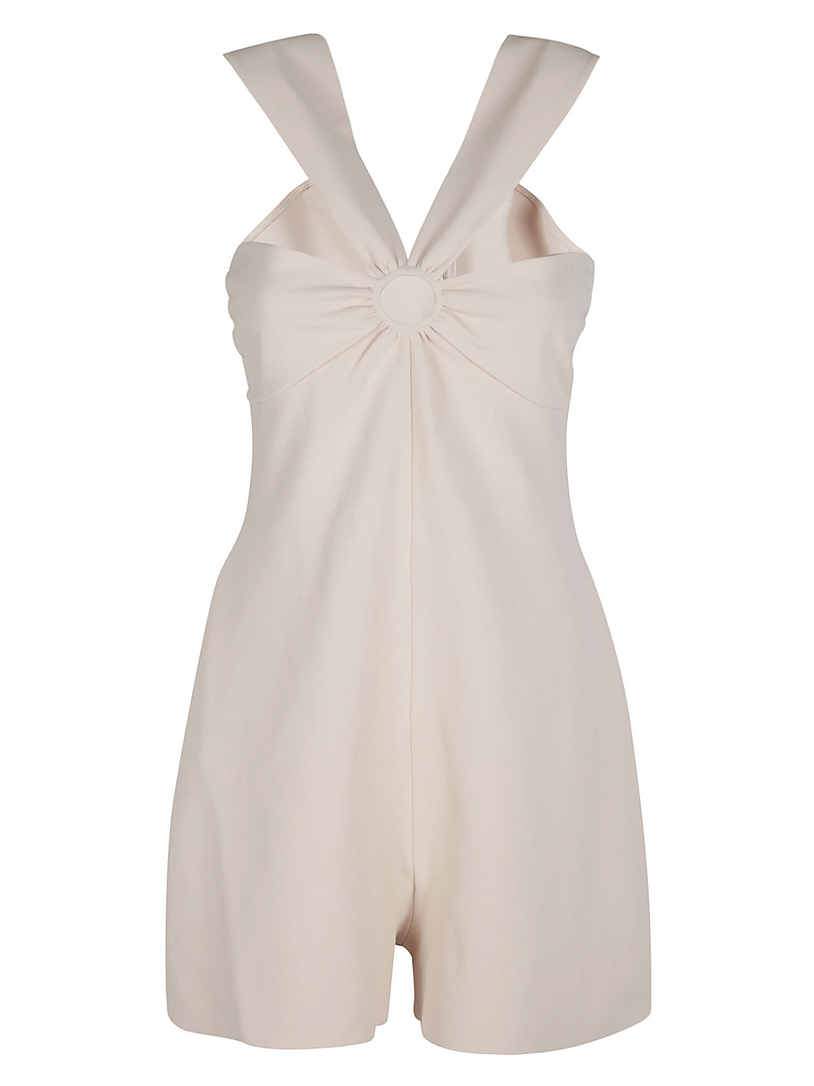 Stella Mccartney Compact Knit Playsuit In Porcelain