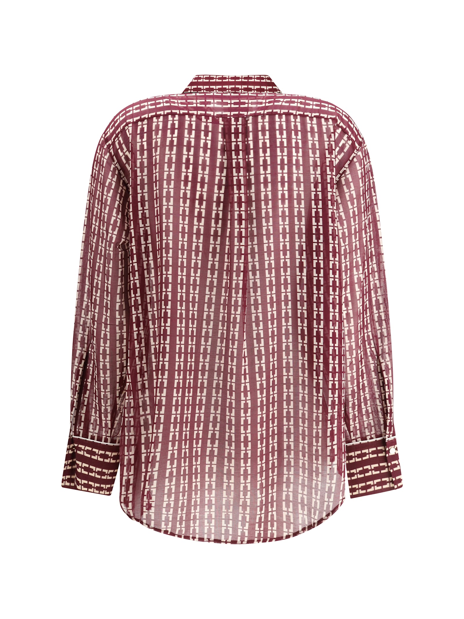 Shop Forte Forte Chaonette Print Shirt In Ruby