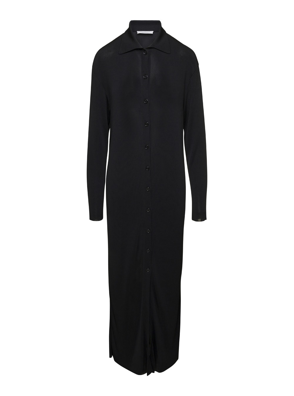 PHILOSOPHY DI LORENZO SERAFINI BLACK LONG DRESS IN VISCOSE WOMAN