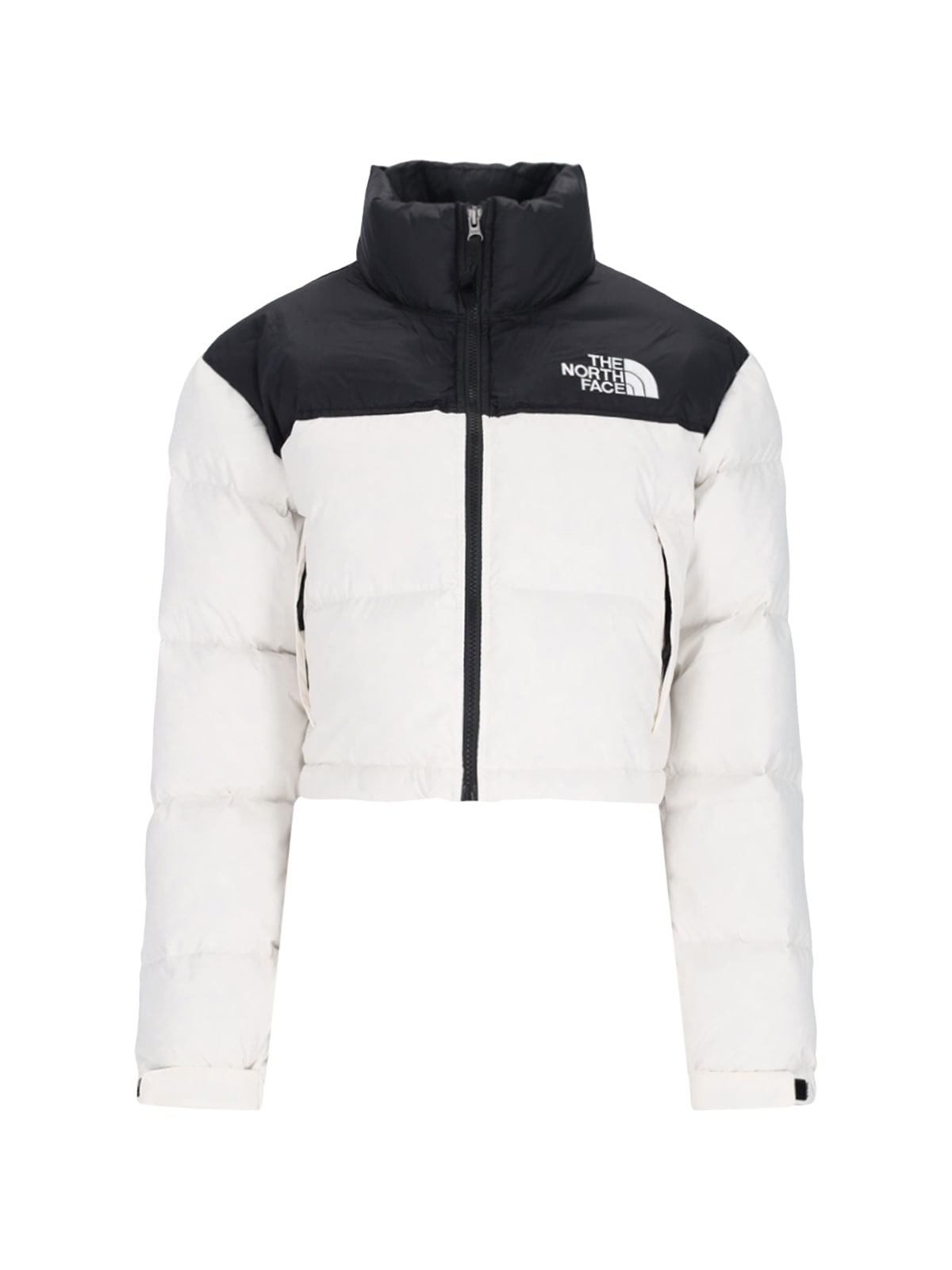 Shop The North Face Nuptse Short Down Jacket In White