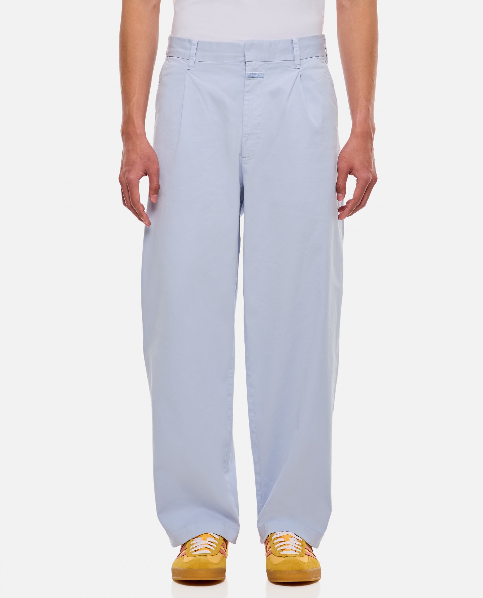 Shop Closed Blomberg Wide Trousers In Clear Blue