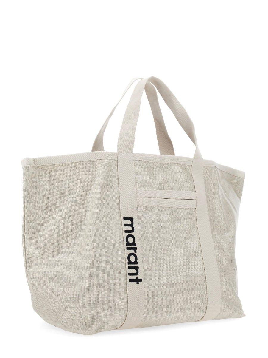 Shop Isabel Marant Warden Tote Bag In Powder