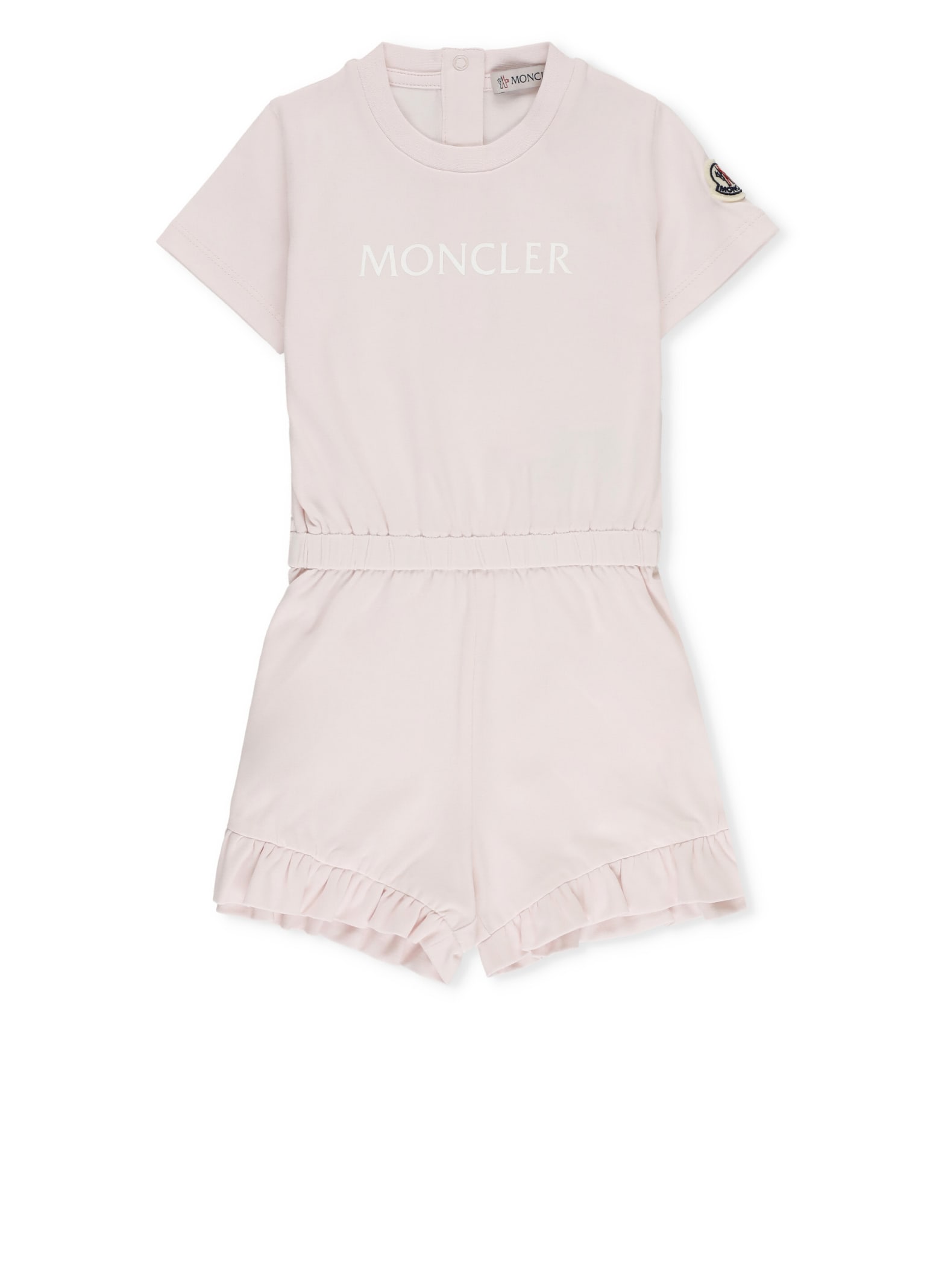 Moncler Babies' T-shirt With Logo In Pink