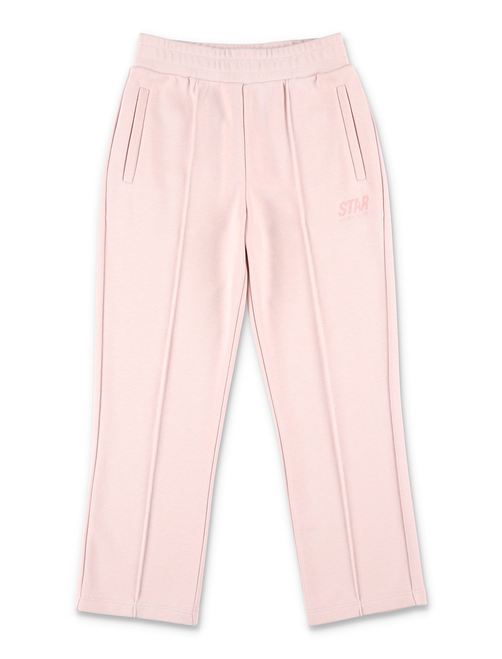 Golden Goose Kids Embroidered Star Panel Pants In Pink