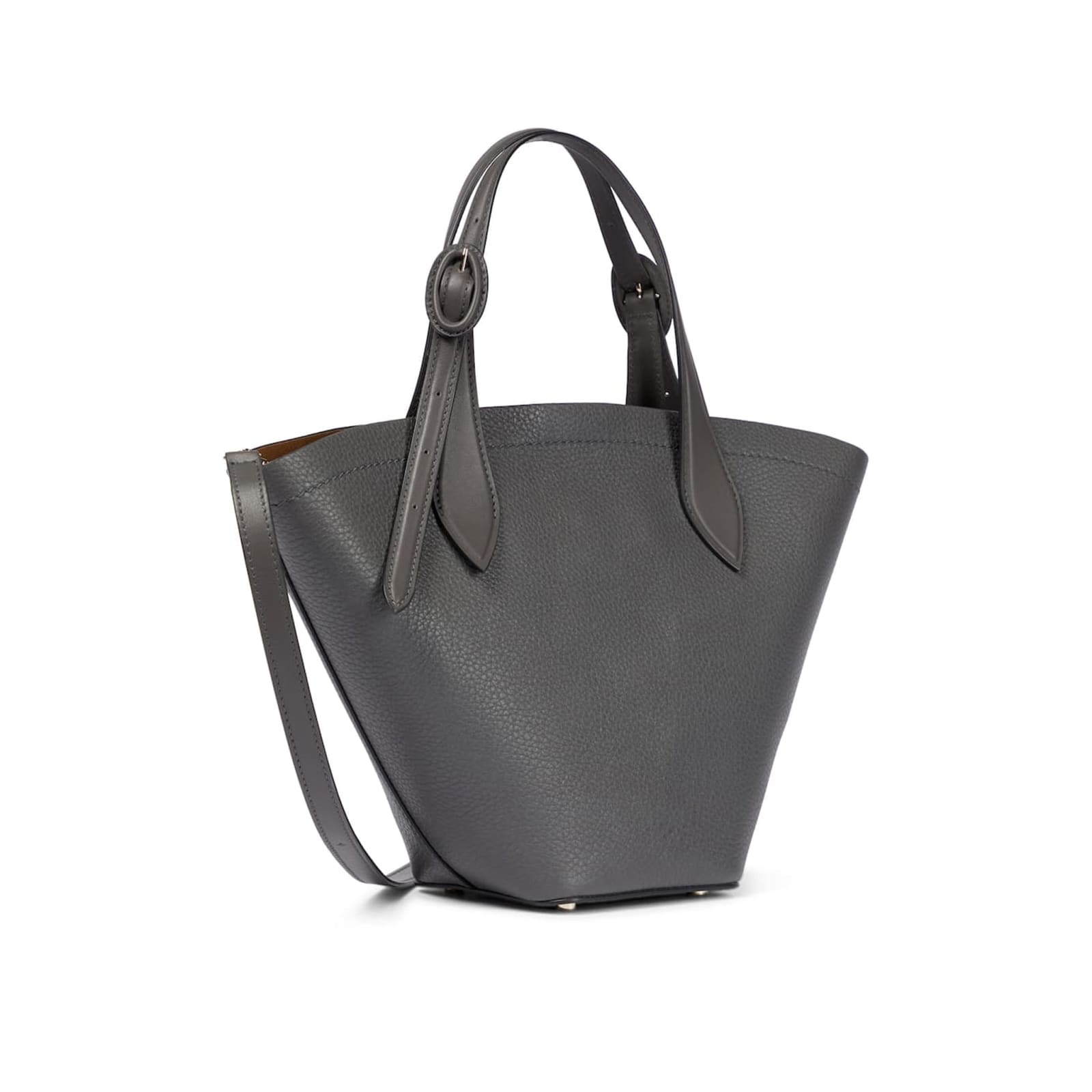 Shop Max Mara Accessori Dears Leather Bag In Gray