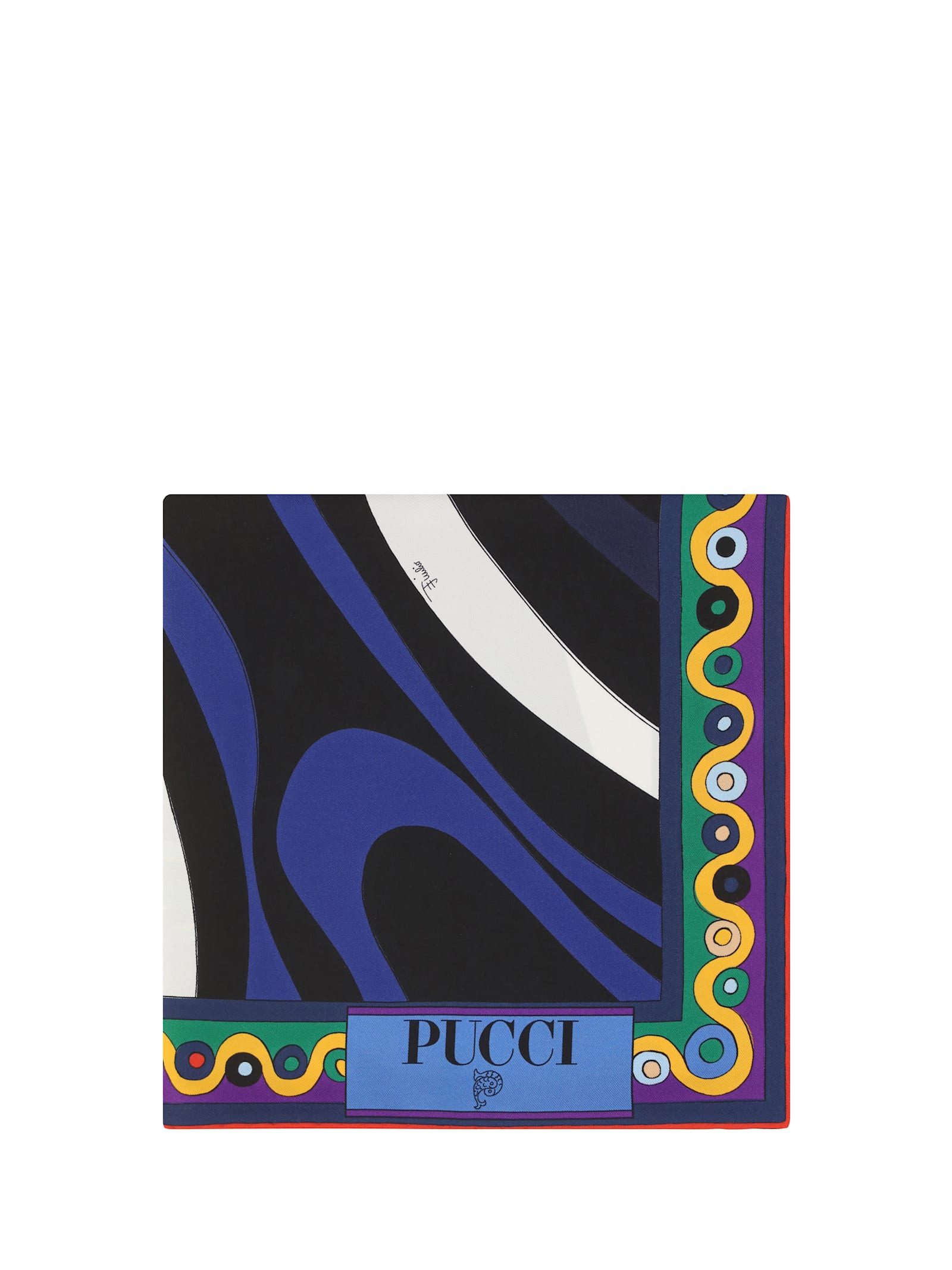 Shop Pucci Scarf In Navy/rosso