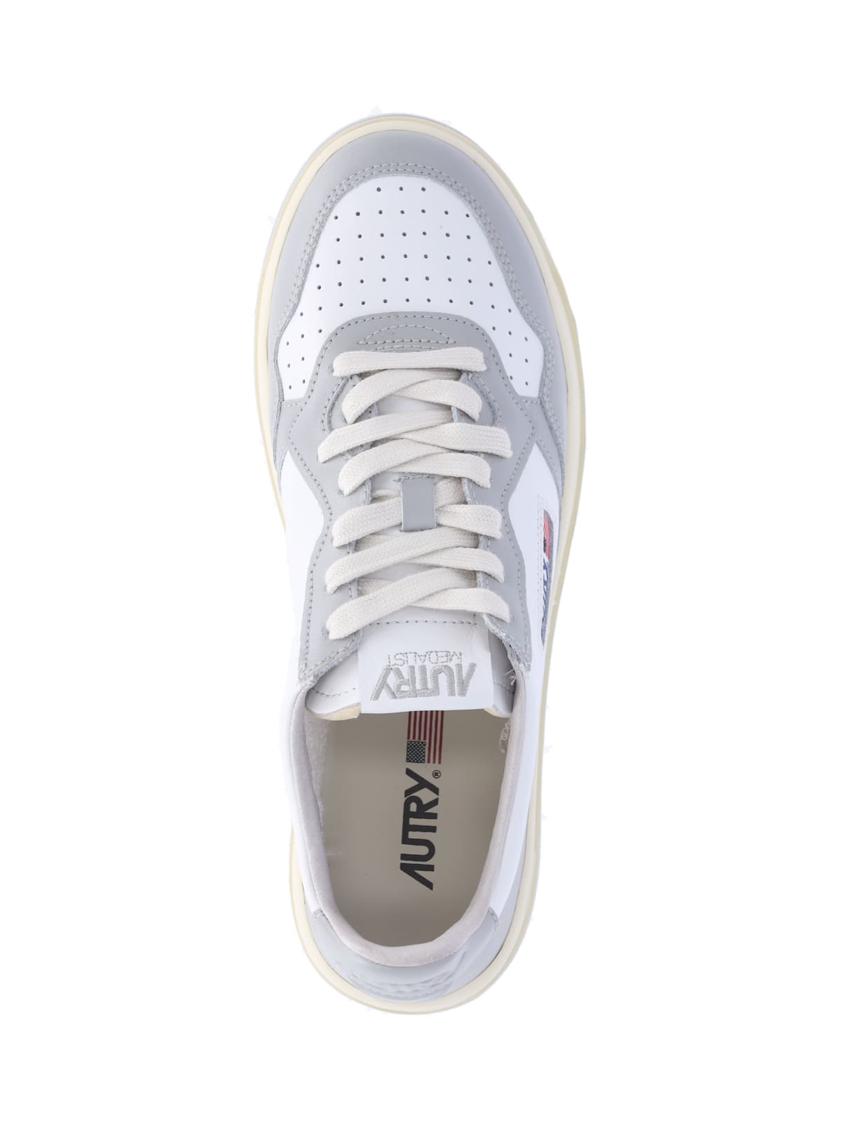Shop Autry Medalist Low Sneakers In Gray