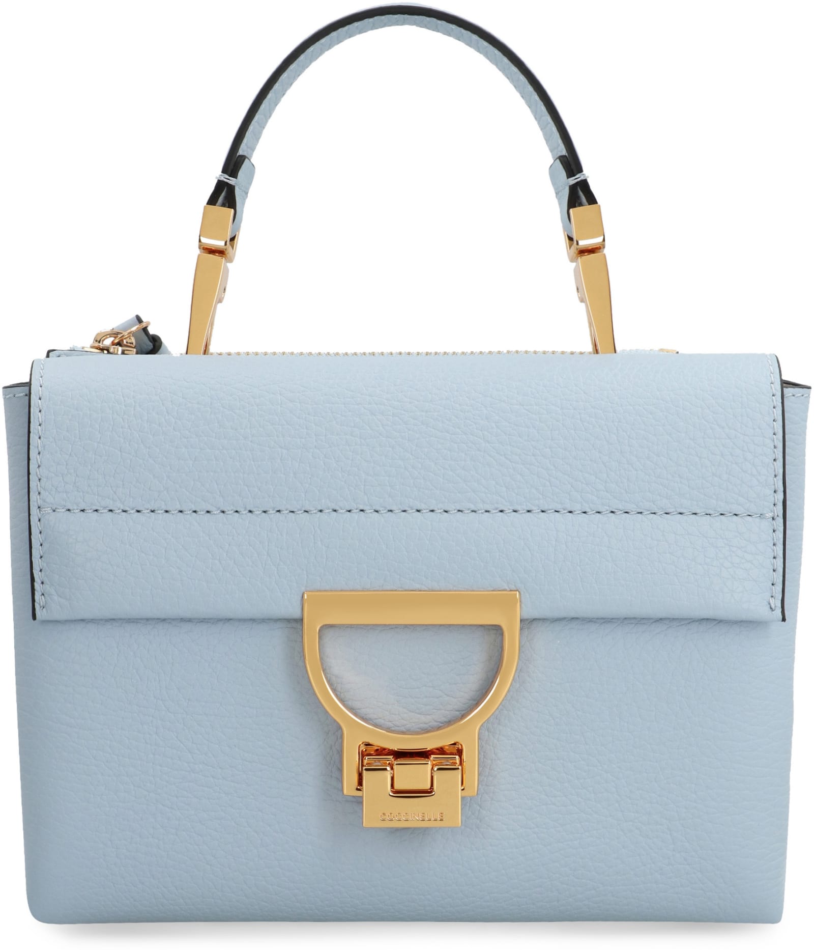 Shop Coccinelle Arlettis Leather Handbag In Gnawed Blue