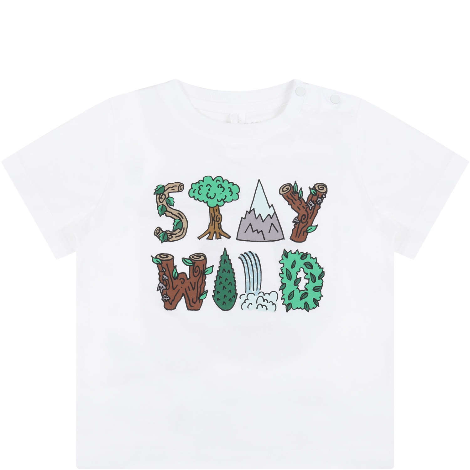 Stella McCartney Kids White T-shirt For Baby With Writing