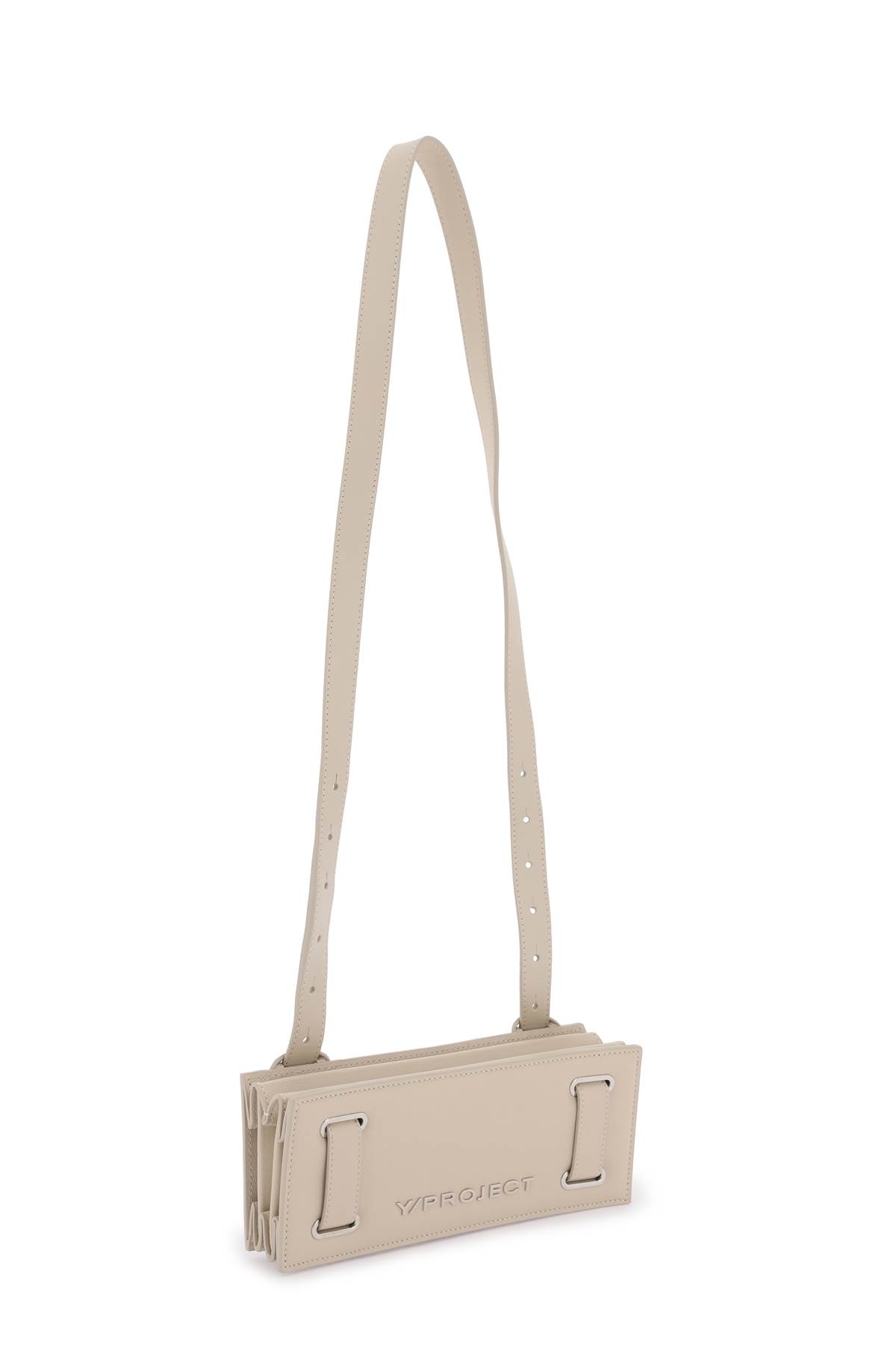 Shop Y/project Mini Accordion Crossbody Bag In Cream (beige)