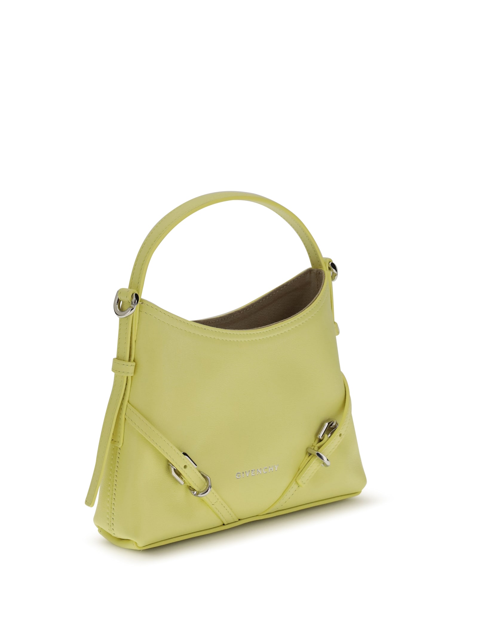 Givenchy Nano Voyou Bag In Shiny Leather In Yellow