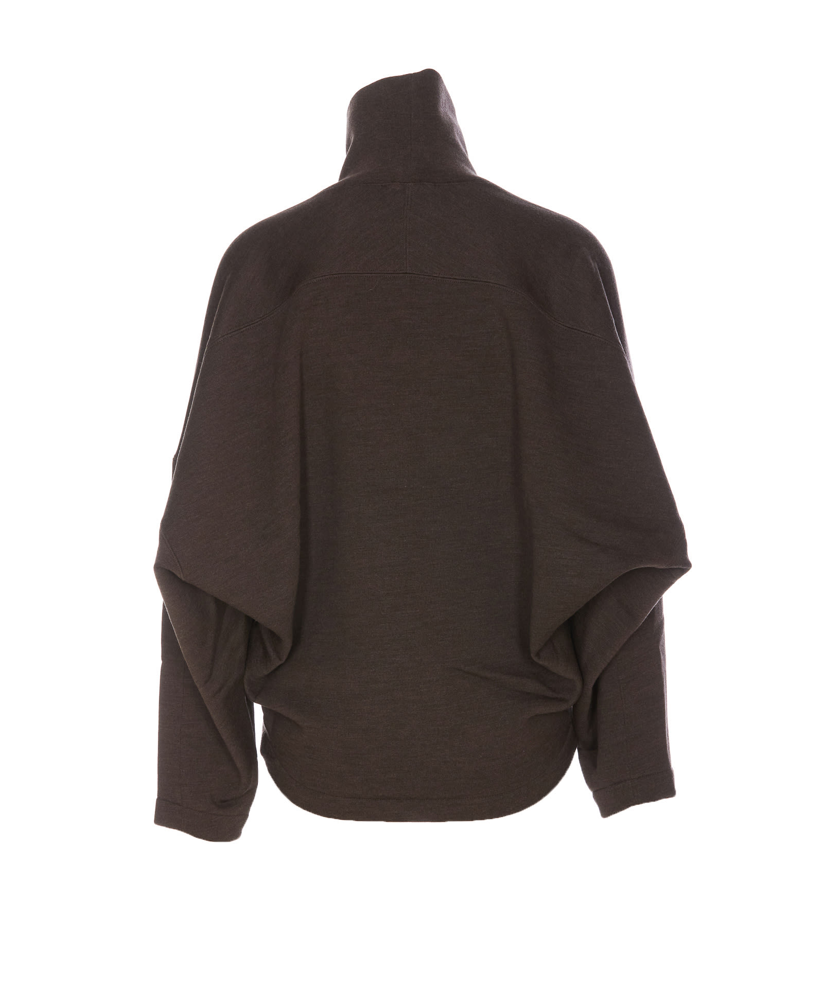 Shop Lemaire High Neck Sweater In Brown