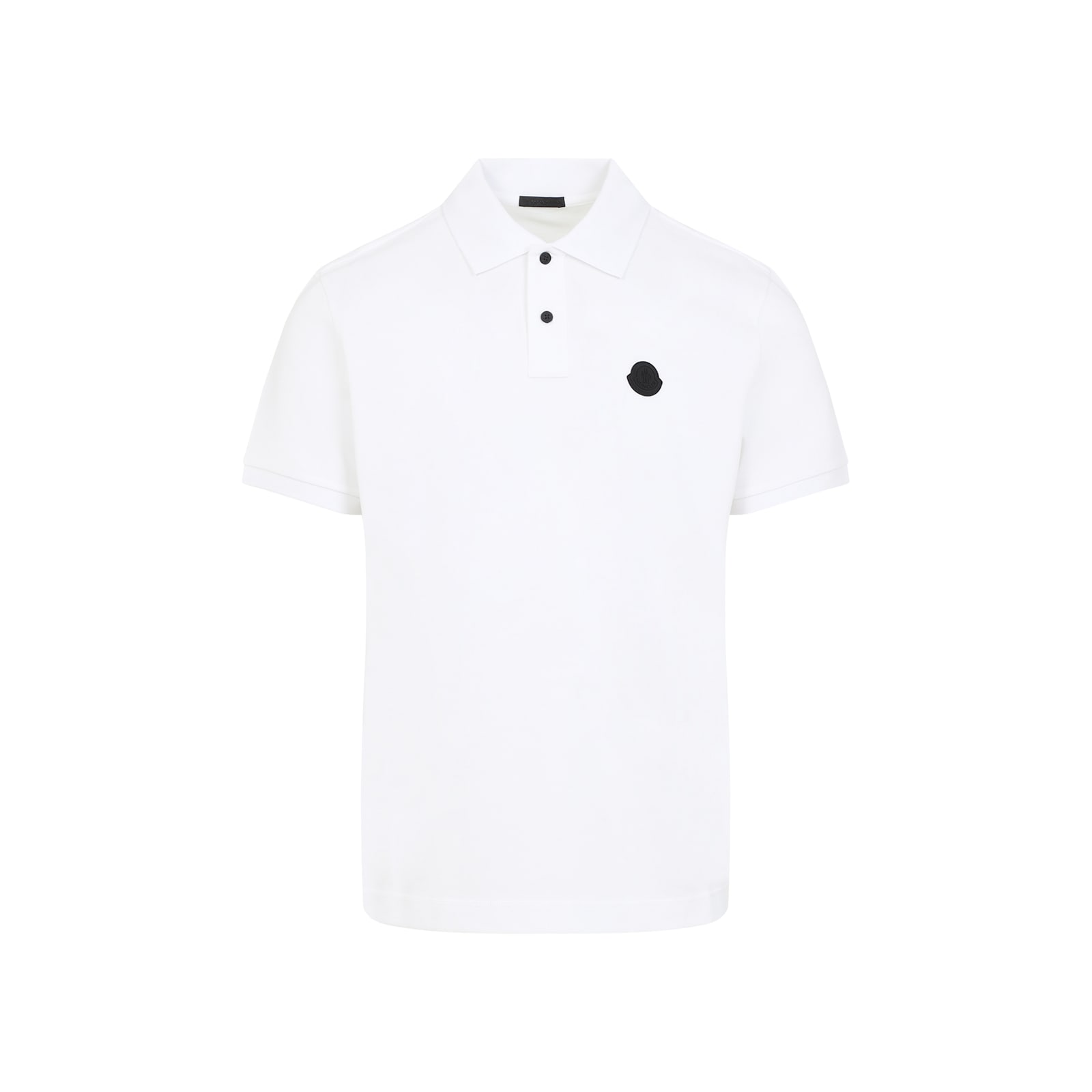 Moncler Classic Cotton Polo T-shirt In White