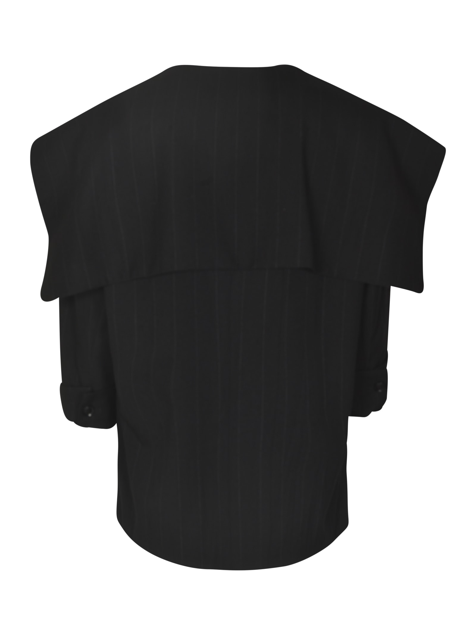 Shop Yohji Yamamoto Double-breasted Stripe Dinner Jacket In Black