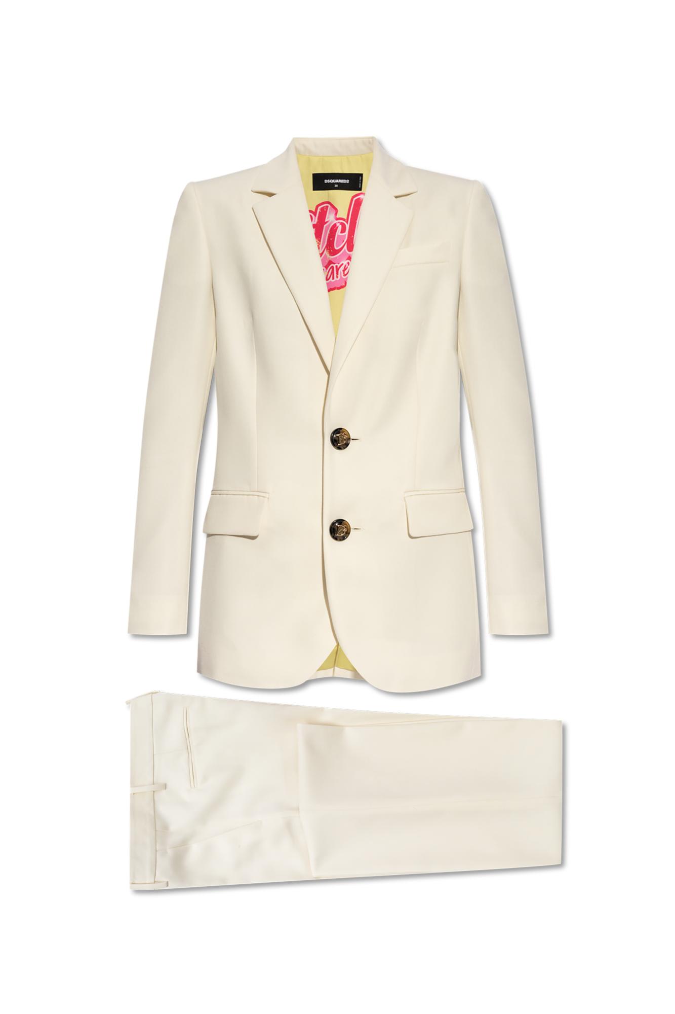 Shop Dsquared2 Wool-blend Suit In White