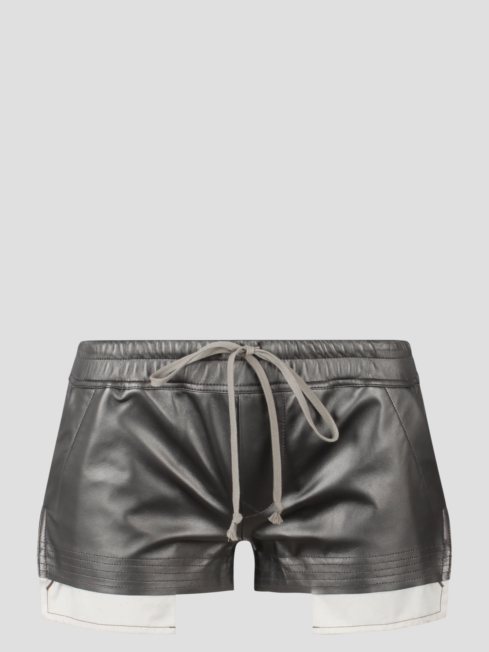 Shop Rick Owens Fog Boxers Shorts In Silver