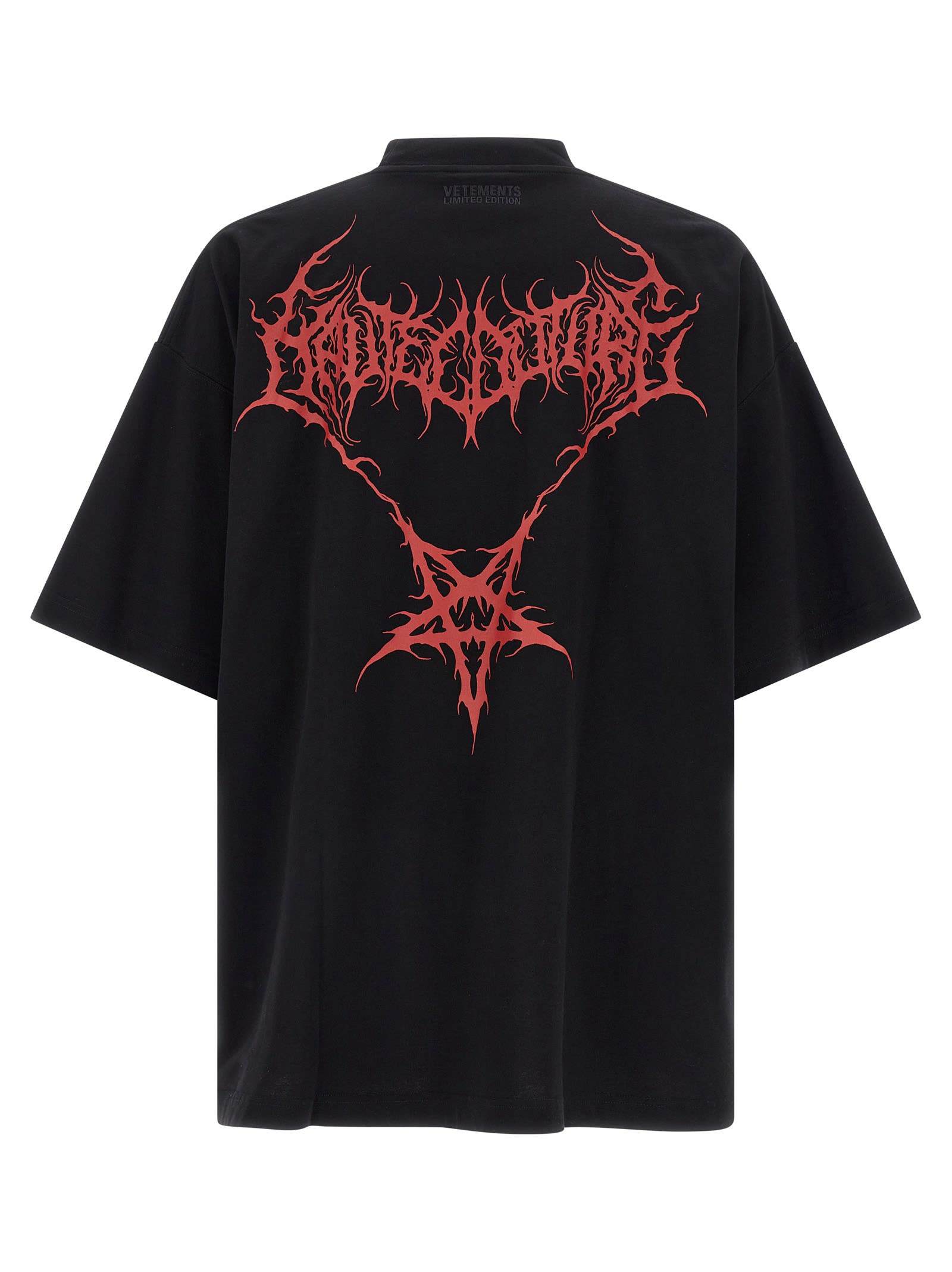 Vetements Oversize Short Sleeve T-shirt In Black