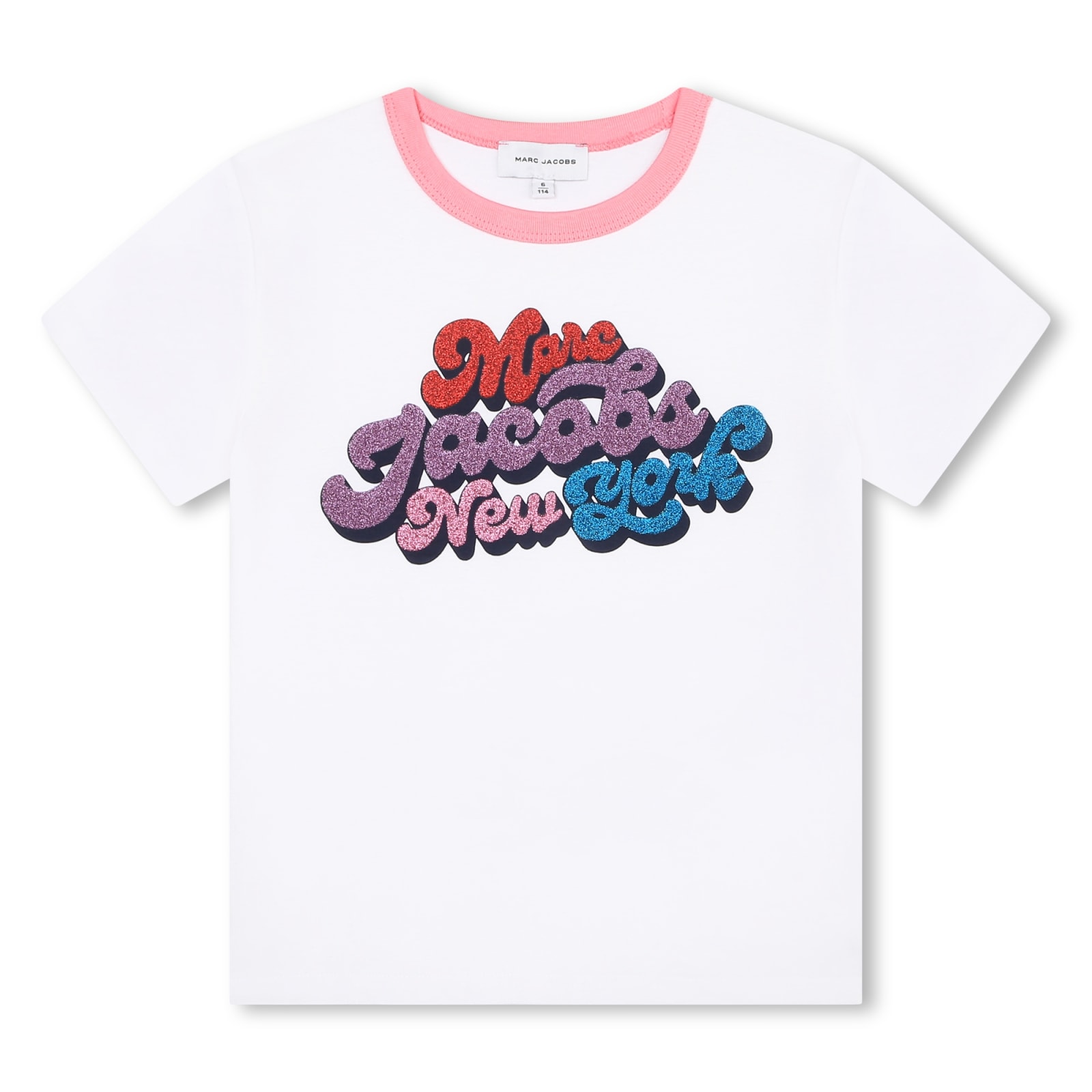 Little Marc Jacobs Kids' Printed T-shirt In P Bianco