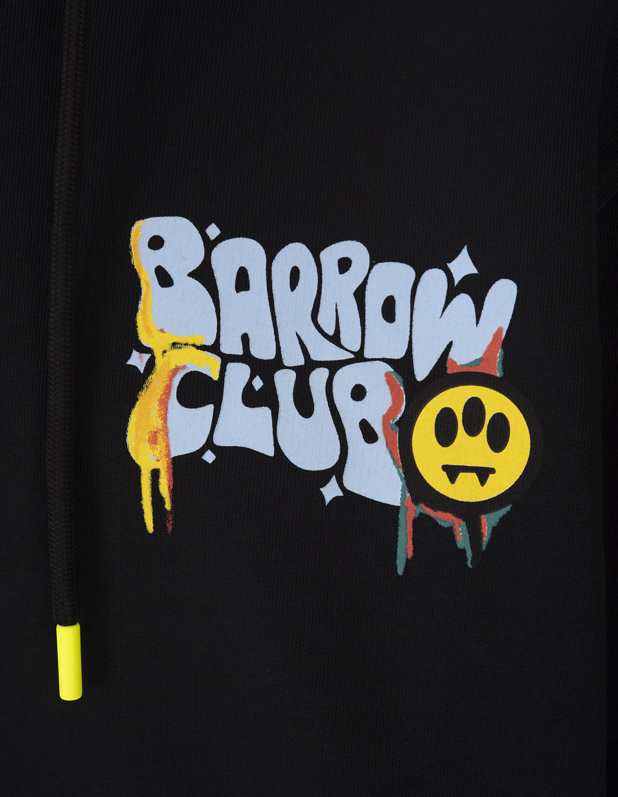 Shop Barrow Black Hoodie With Clud Print