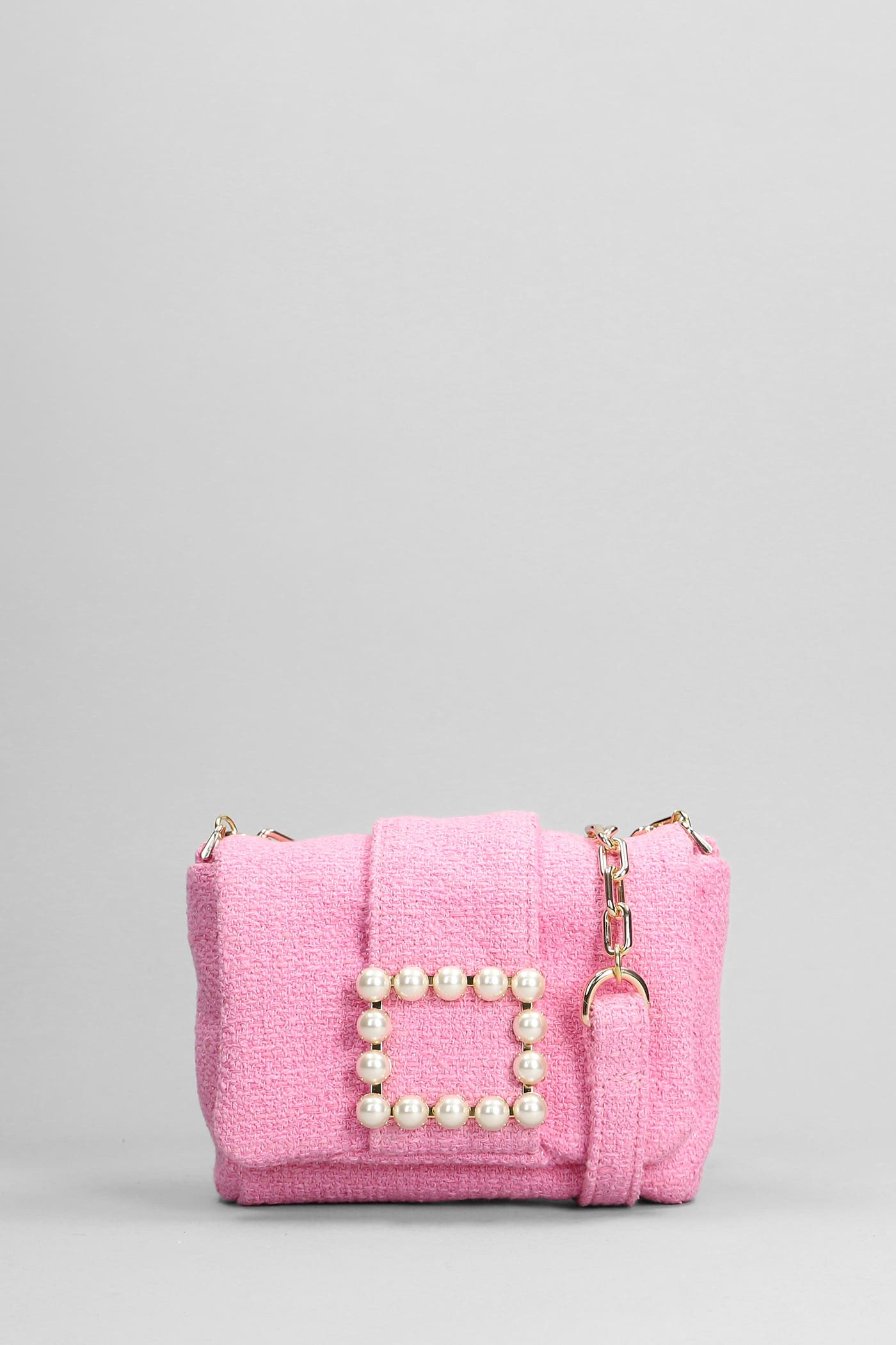Gloria Shoulder Bag In Rose-pink Fabric