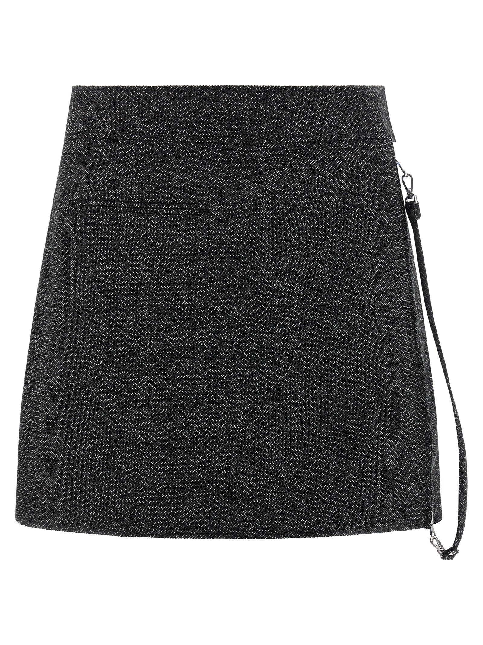 Courrèges Courreges Women 'zipped Caviar Mini' Skirt In Black